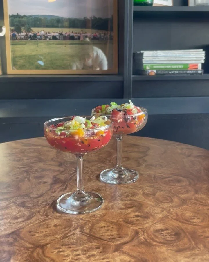 A kombu spa day in the steamer turned this 🍉 into 🍣! 

✌️We love the chance to make everyone feel included at our events, including veggie friends at a recent private dinner at the Clubhouse. Can you tell which is watermelon and which is tuna? 🤯

