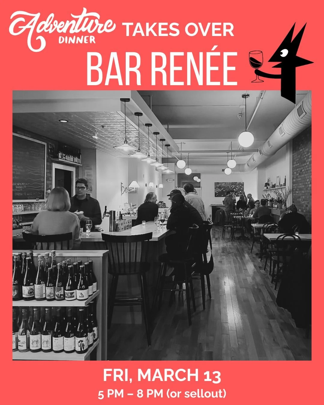 FREE RSVP | Mar 13: Adventure Dinner takes over Bar Renée