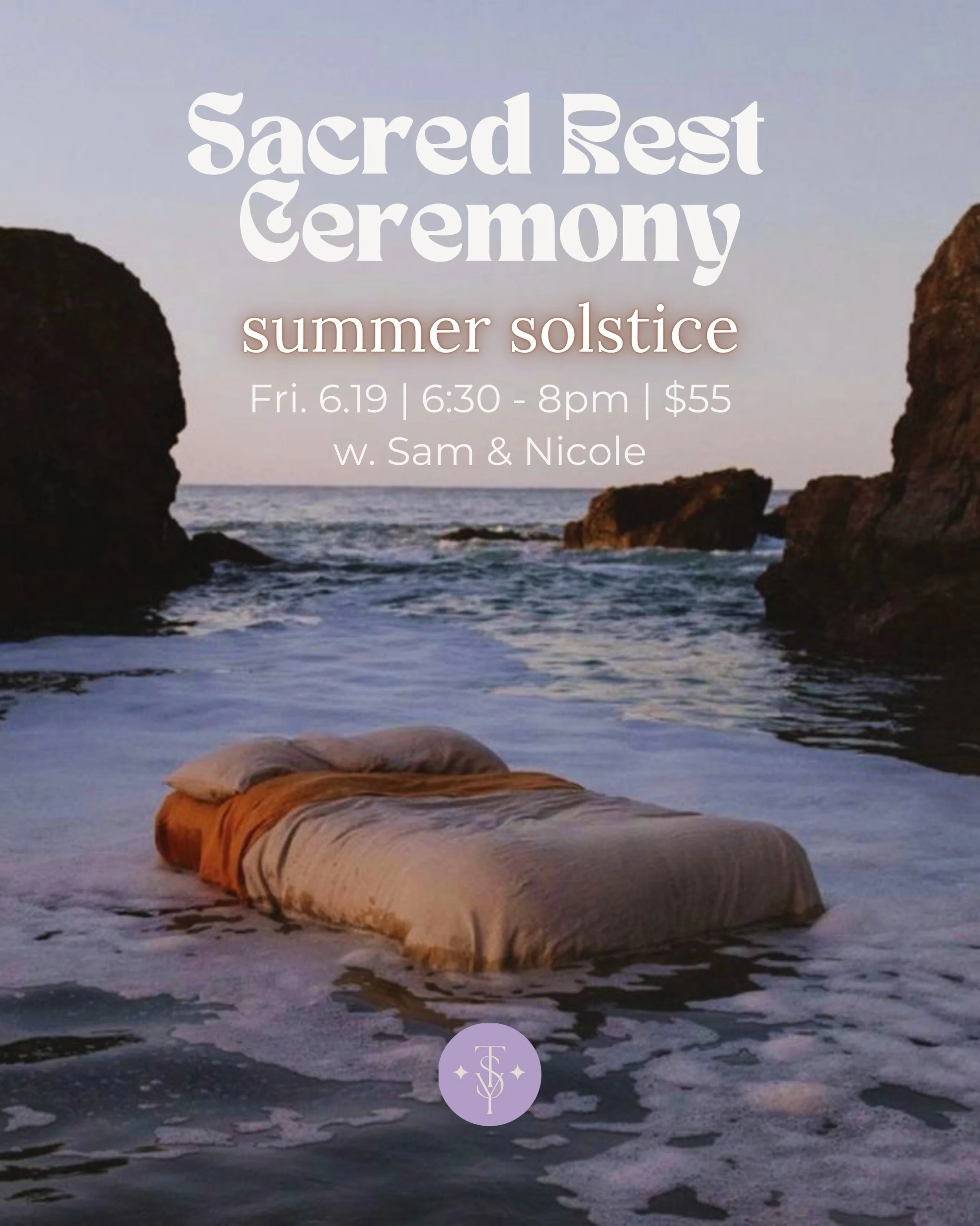 When the days are longer and fuller, our need to rest and receive becomes even more sacred. 

Our next Sacred Rest Ceremony on June 19th is an invitation to slow down and nurture yourself to curate steady ease during active summer months.

Through ge