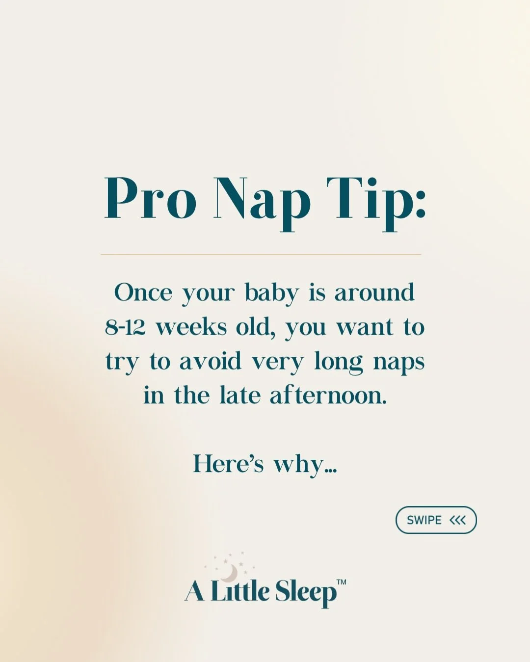 Here&rsquo;s a helpful nap tip that can actually make or break your evening, bedtime and even your night.

It&rsquo;s simple. Try and avoid very long and late afternoon naps for your baby. You don&rsquo;t want to start decreasing that much needed sle
