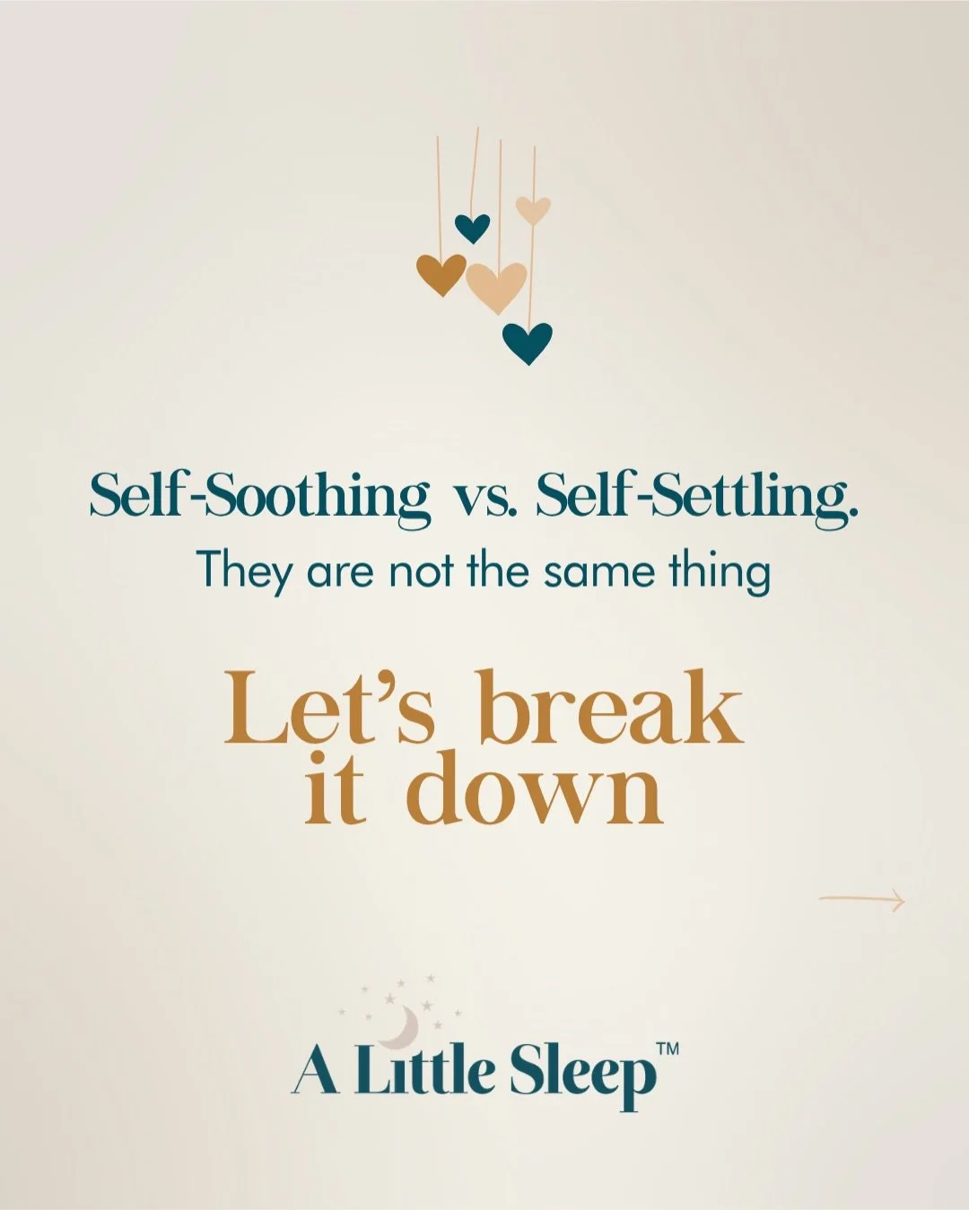 Let&rsquo;s clear this up, because it often gets confused&hellip;

Self soothing and self settling are not the same thing and understanding the difference can change everything.

👉 Self settling is the ability to fall asleep independently. It&rsquo;