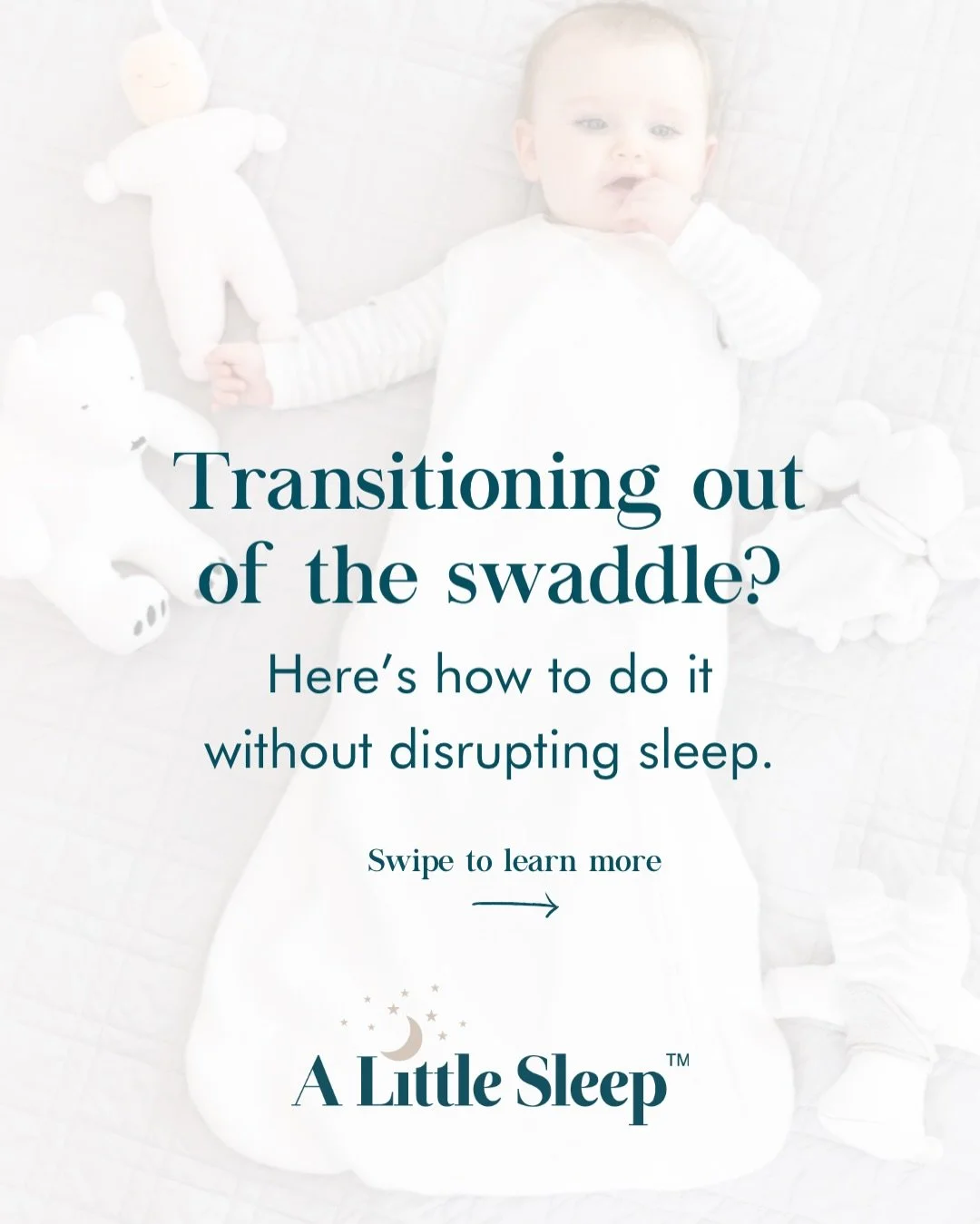 Transitioning out of the swaddle? I know it can be an intimidating thought, but it doesn&rsquo;t have to be. My aim here is to help you transition out of it as seamlessly as possible and without disrupting your baby&rsquo;s sleep. 

Here&rsquo;s a si