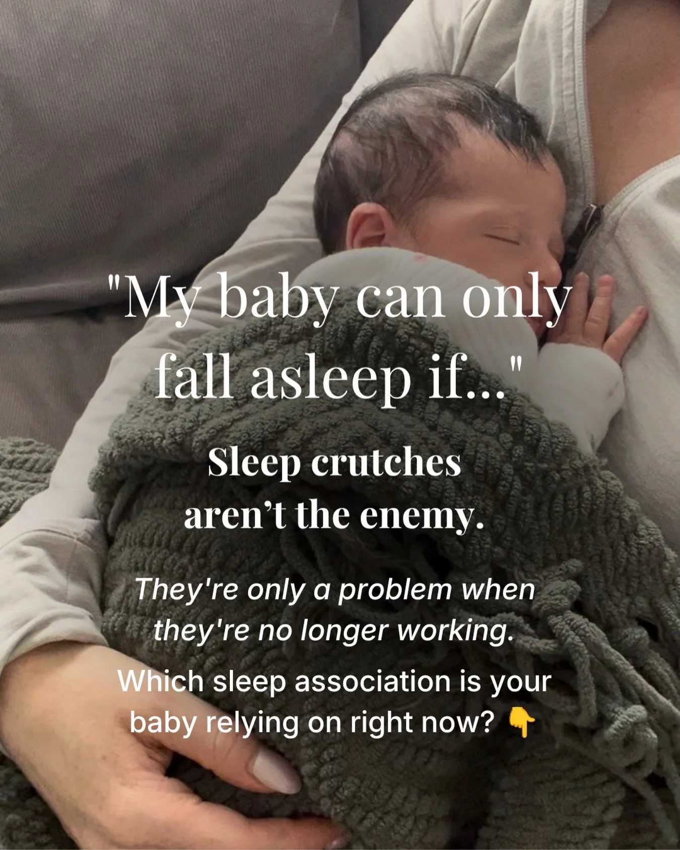 &ldquo;My baby can only fall asleep if&hellip;&rdquo;

If you&rsquo;ve ever said that sentence, you&rsquo;re not alone 🤍

&ldquo;My baby can only fall asleep if I rock them.&rdquo;
&ldquo;My baby can only fall asleep if I feed them.&rdquo;
&ldquo;My