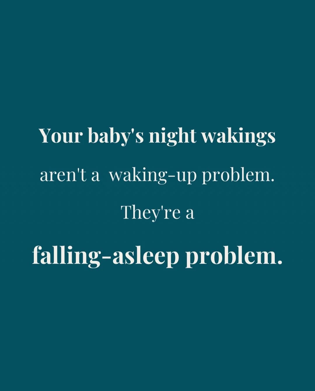 One of the biggest misconceptions about baby sleep is that night wakings are the problem.
They&rsquo;re not.

Every baby wakes up throughout the night. Babies. Toddlers. Adults. It&rsquo;s completely normal.

The real question is:
What happens when y