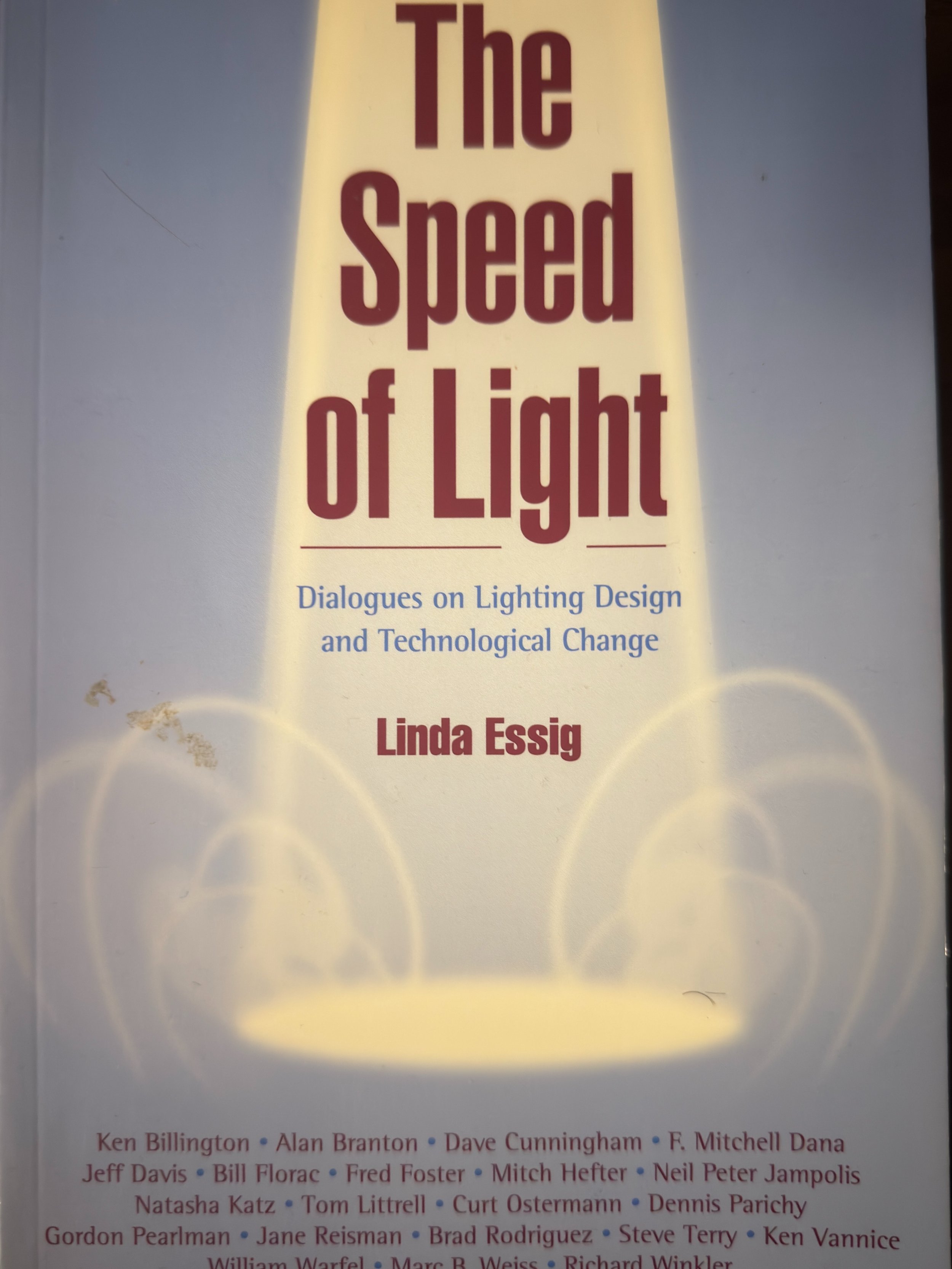 A little Monday motivation! I had wanted to read The Speed of Light by Linda Essig for a few years now and found a copy and absolutely loved it. It&rsquo;s an oral history of a few important topics in modern lighting design. While the book is from 20