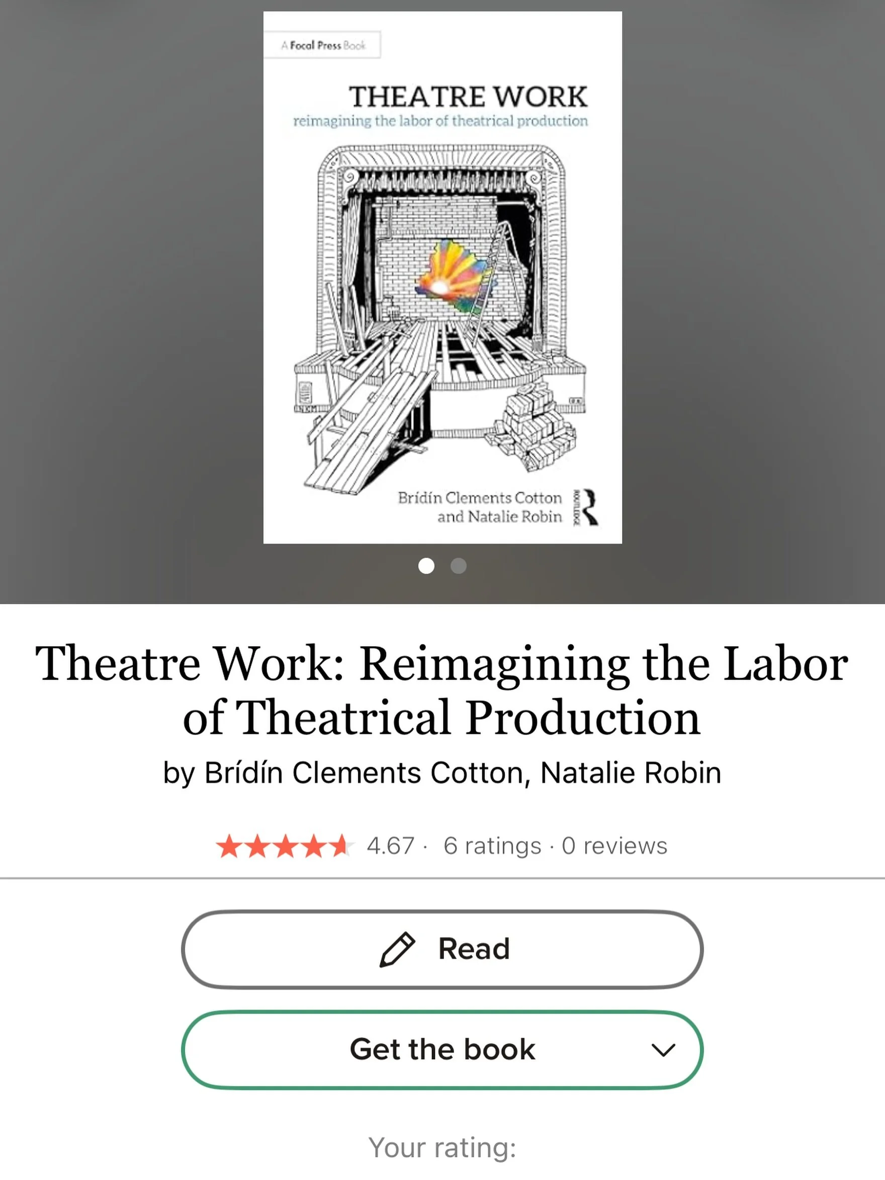Since it&rsquo;s Labor Day I think I want to use my #motivationmonday post to share this great book about labor and things that may need examined in the theatre industry. By @natalierobinld and @ingreathaste the book is very important and I hope more