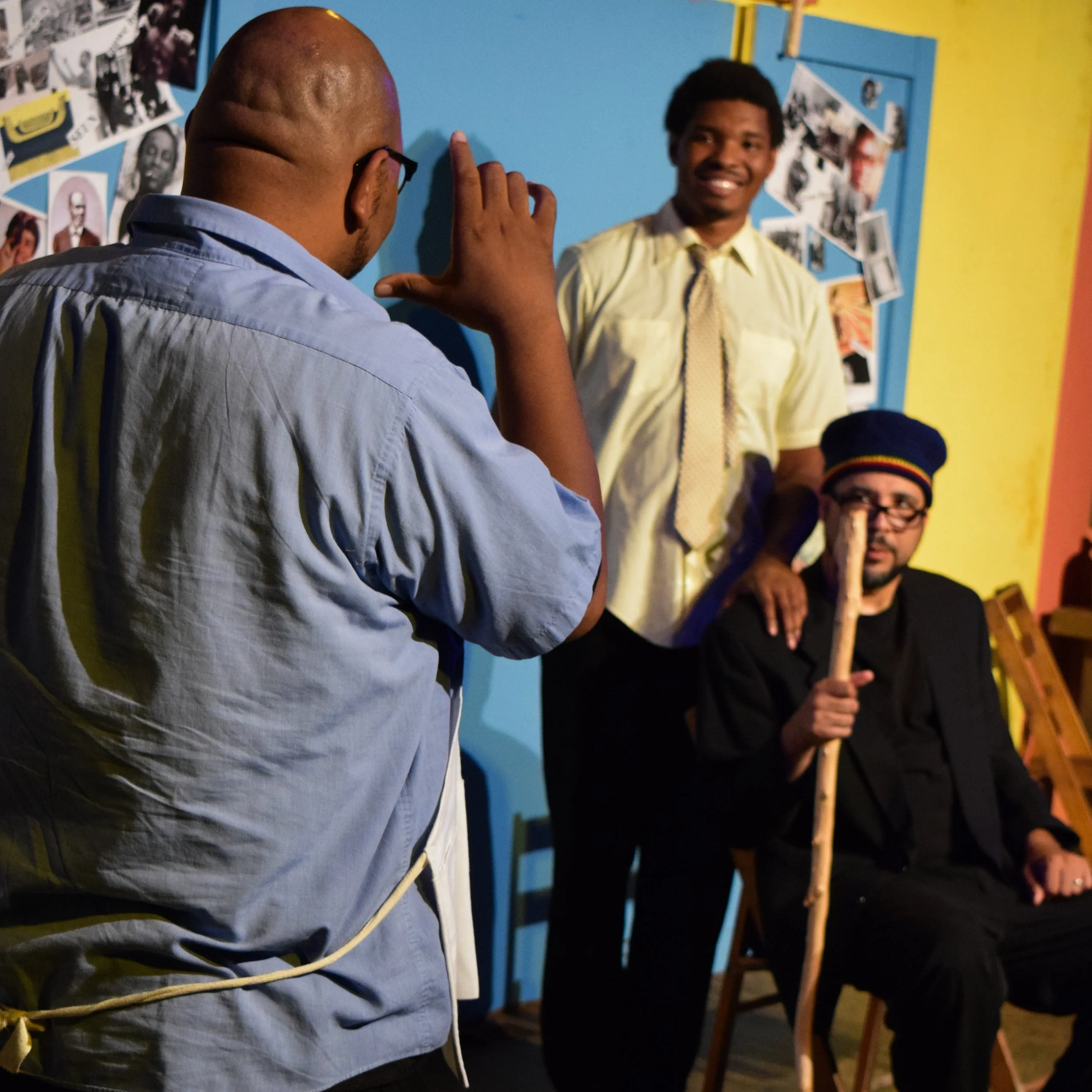 Let's have some fun with sturated colors and storefront theatre. This #flashbackfriday is from Matrix theatre @matrixtheatre_detroit in 2016 when they did Sizwe Banzi is Dead by Athol Fugard, John Kani, and Winston Ntshona. 

Directed by Oliver Pookr