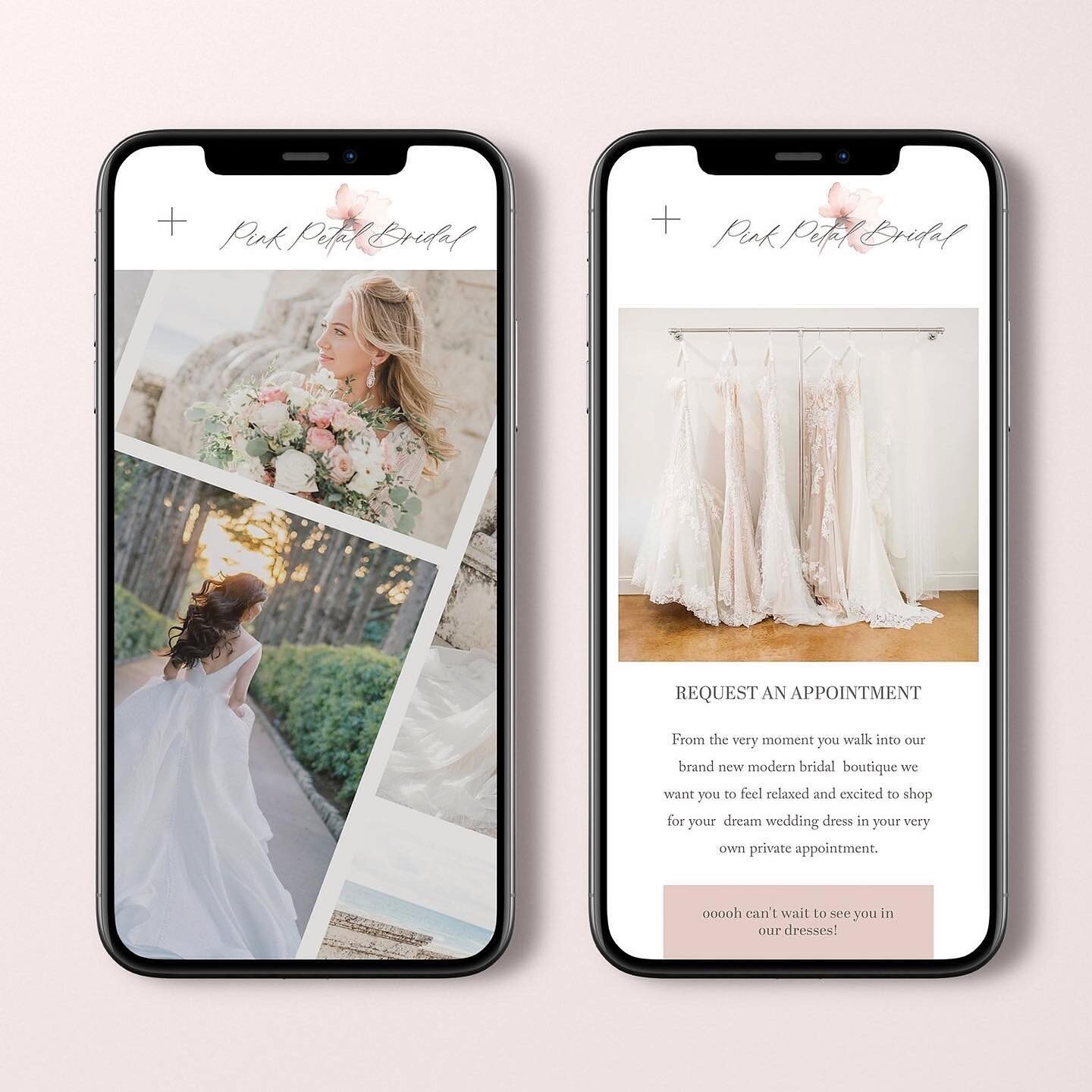 Loved designing this beautiful website for @pinkpetalbridal #jupiterfloridawedding #websitedesign