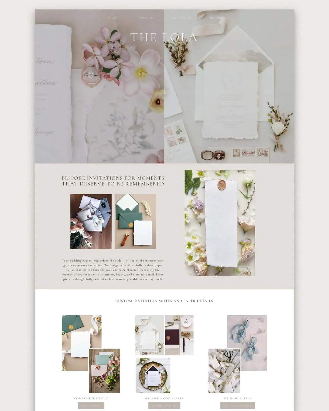 Website Designer Specializing in Wedding and Event Stationery and Invitation Designer Layouts