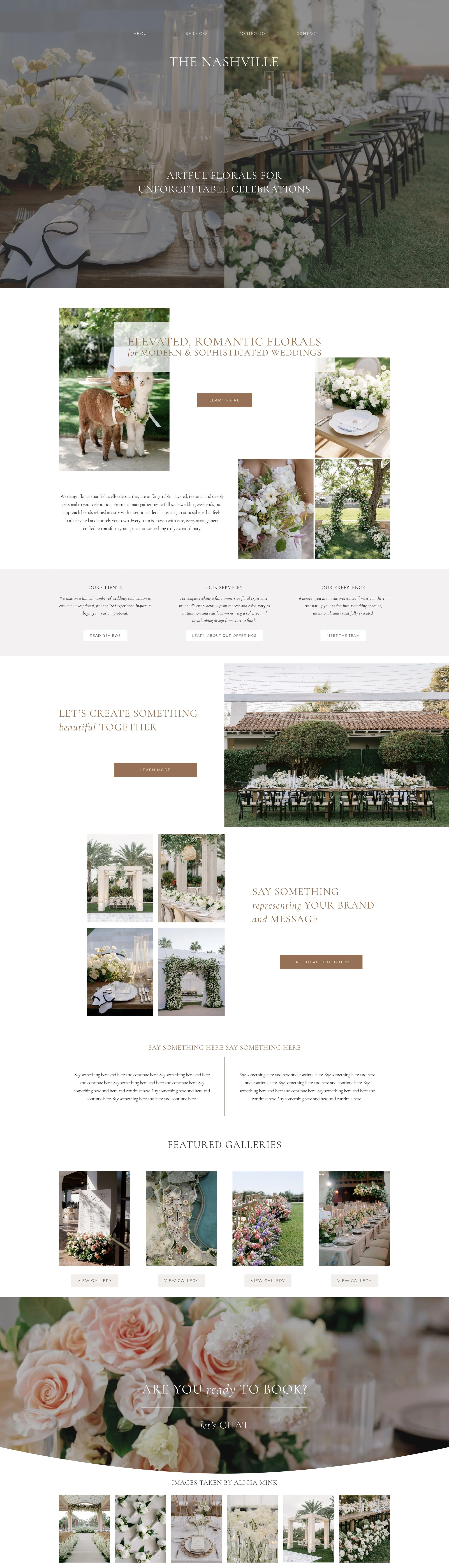 Squarespace Website Designer For Floral Designers and Florists for Weddings