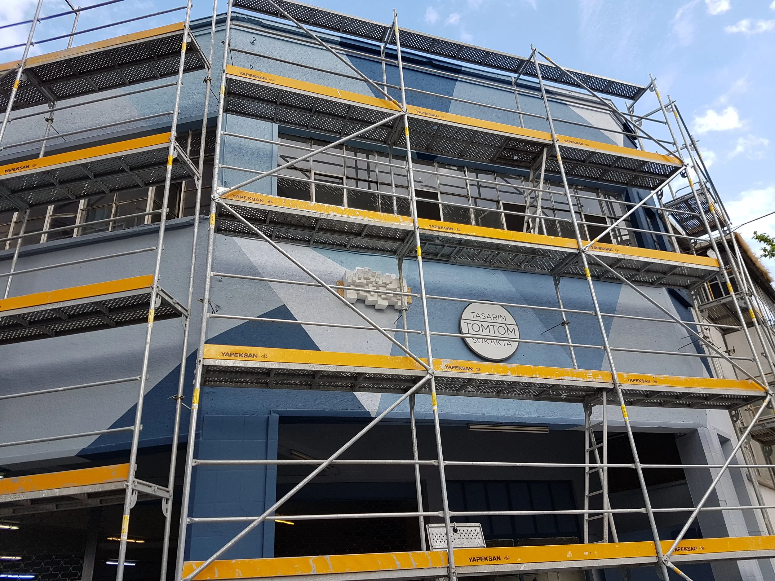 Painting complete, installing clouds