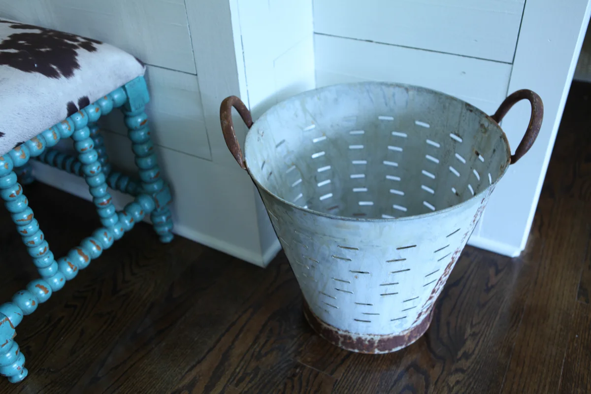 Antique Olive Bucket