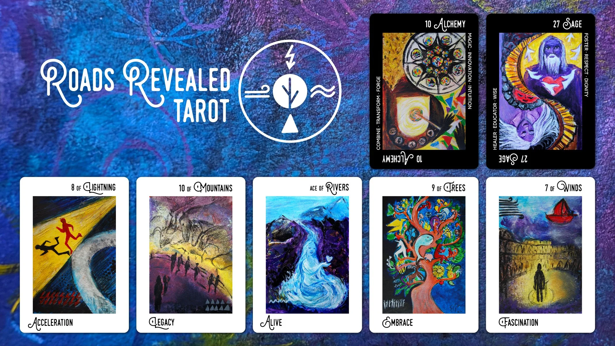 kickstarter campaign banner Roads Revealed Tarot