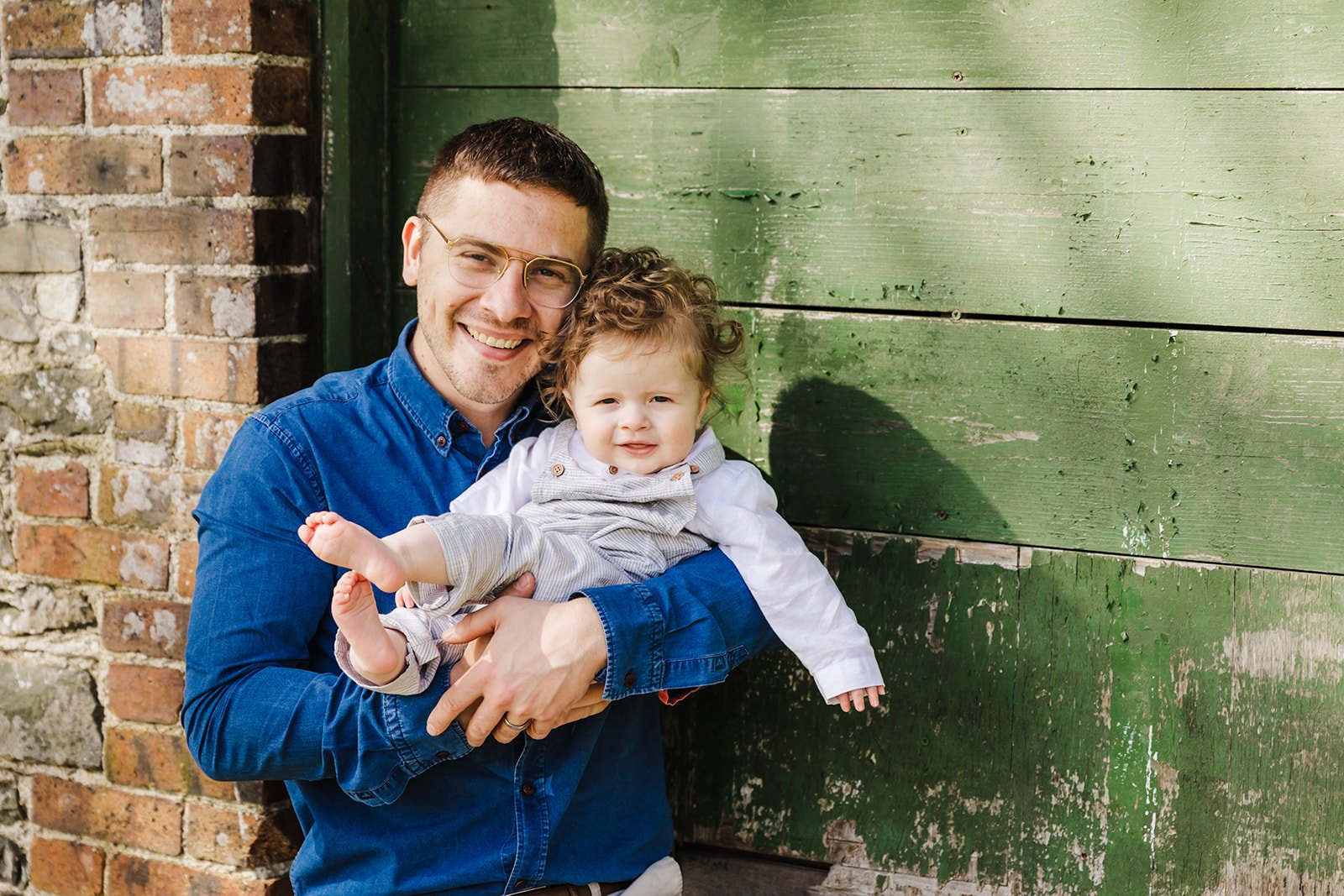 DAD AND baby photo smiling photos