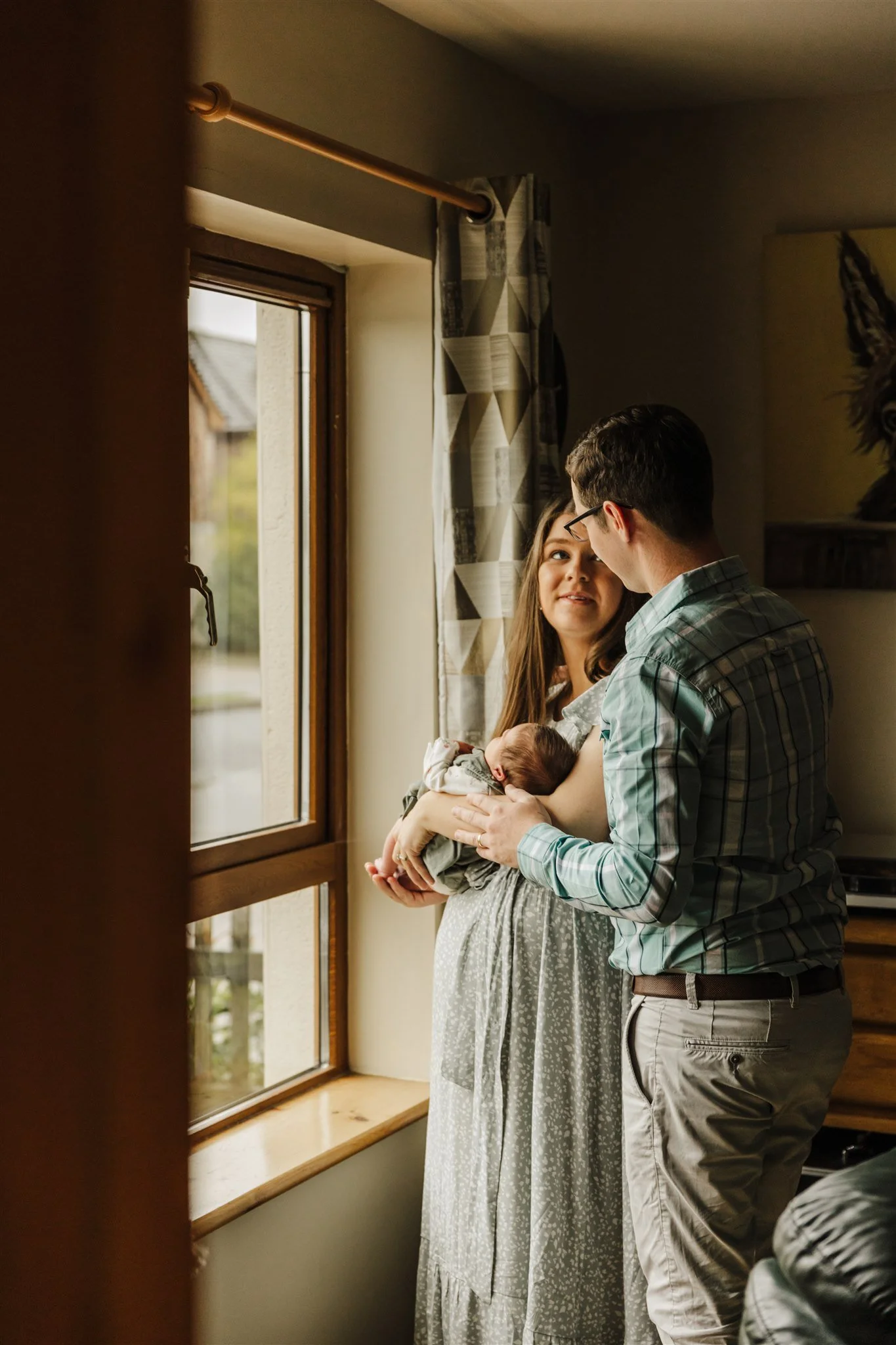 Newborn Family Photo at home