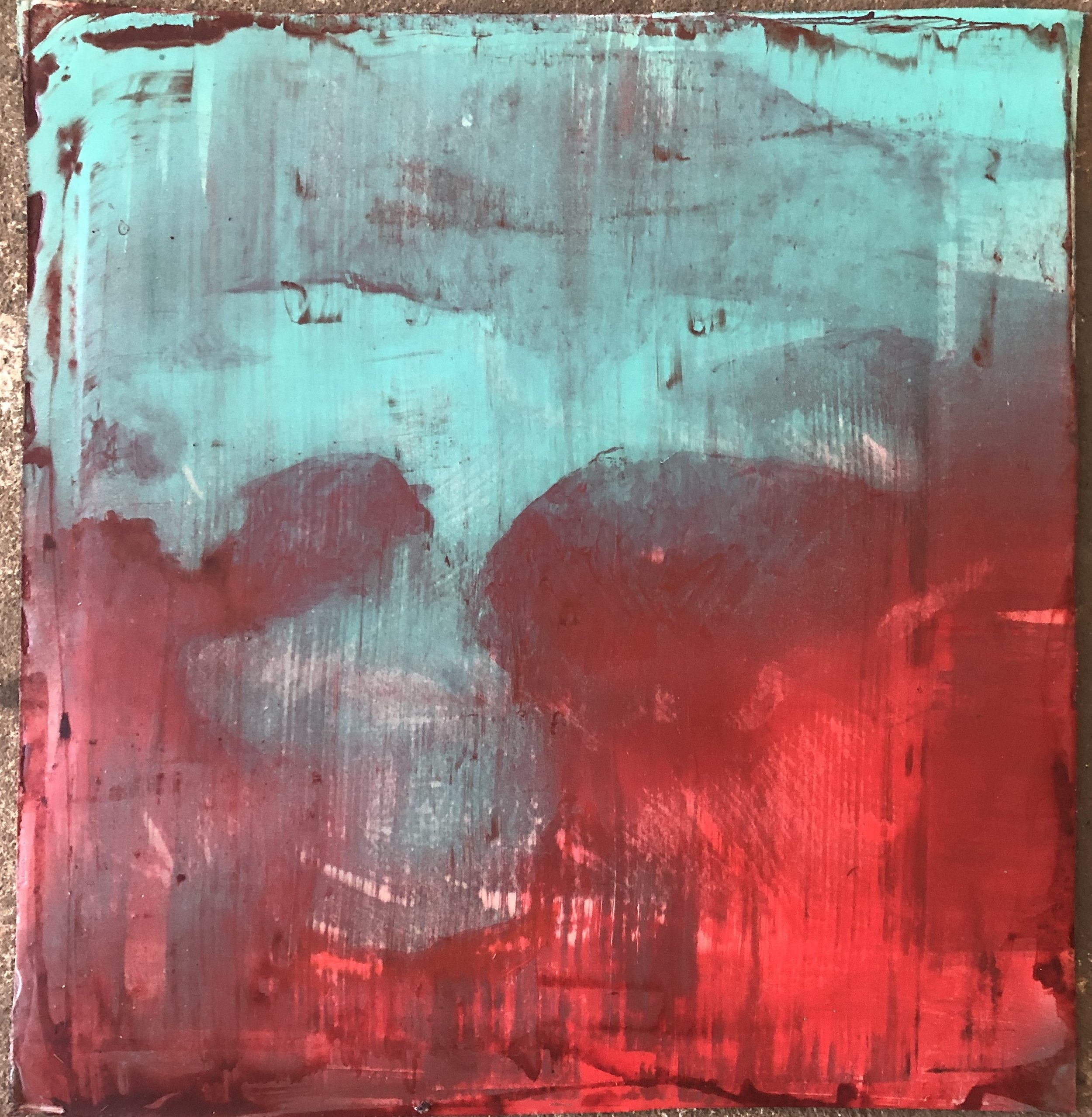 Spraypaint and Acrylic on Cardboard