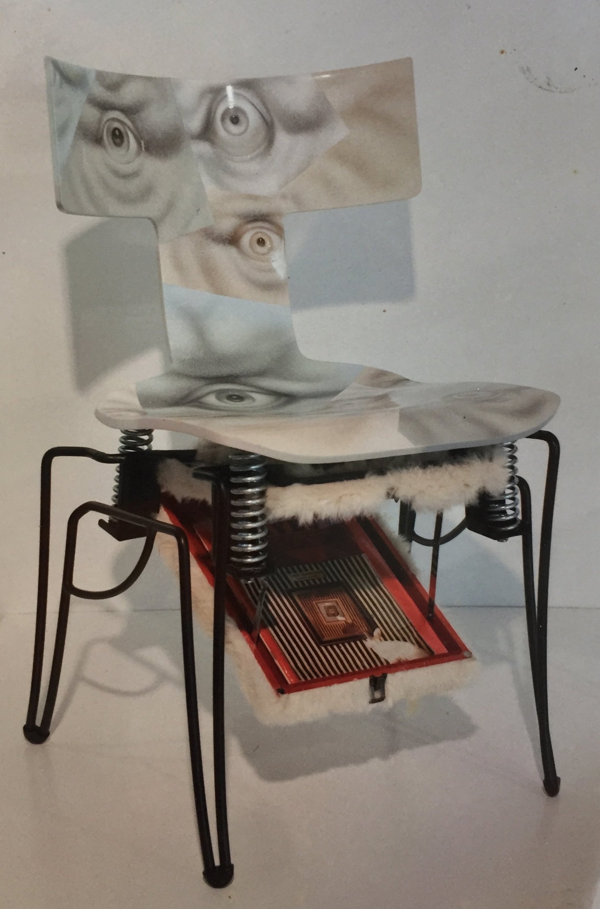 Custom built and painted MCM chair