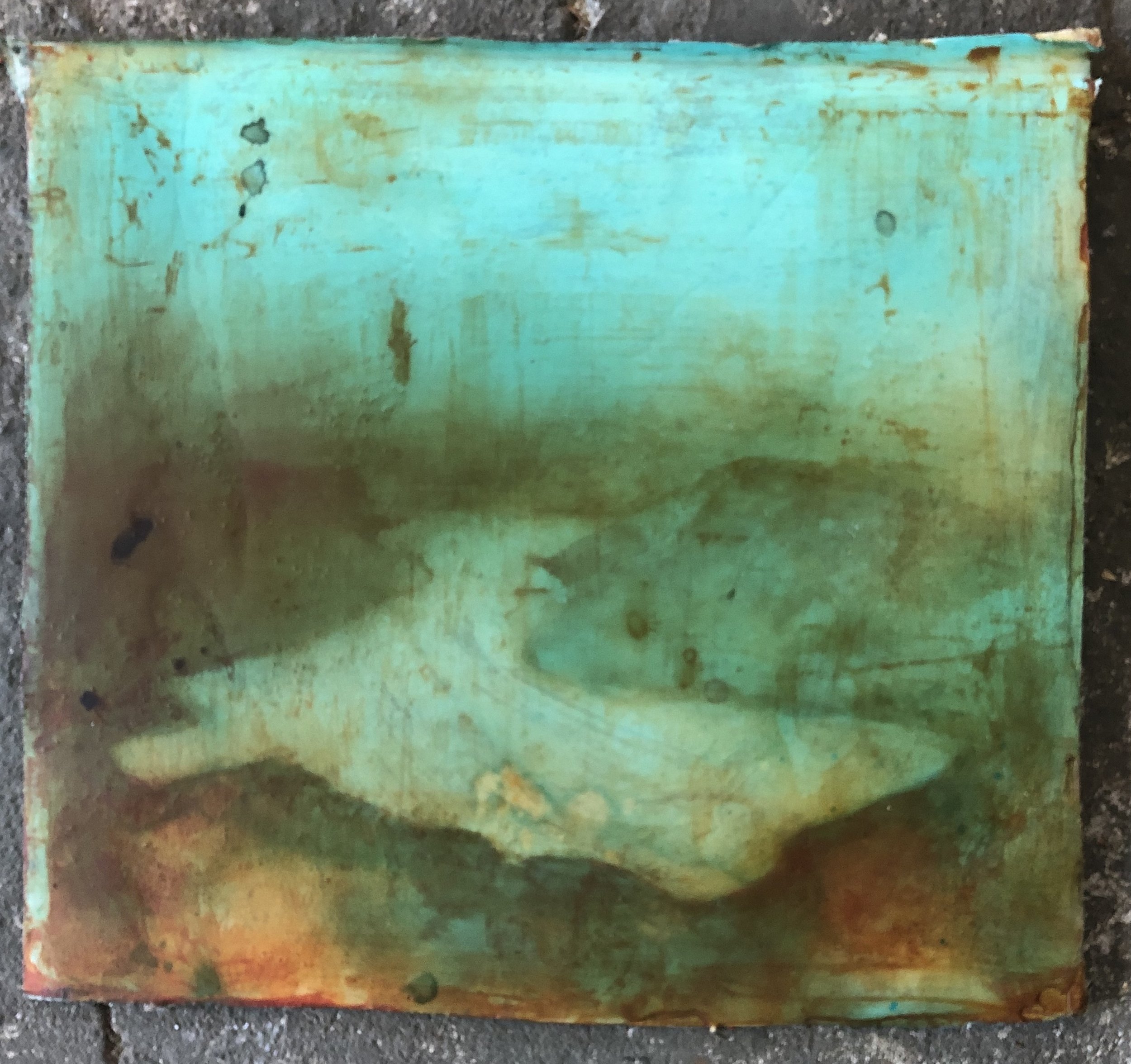 Spraypaint and Acrylic on Cardboard