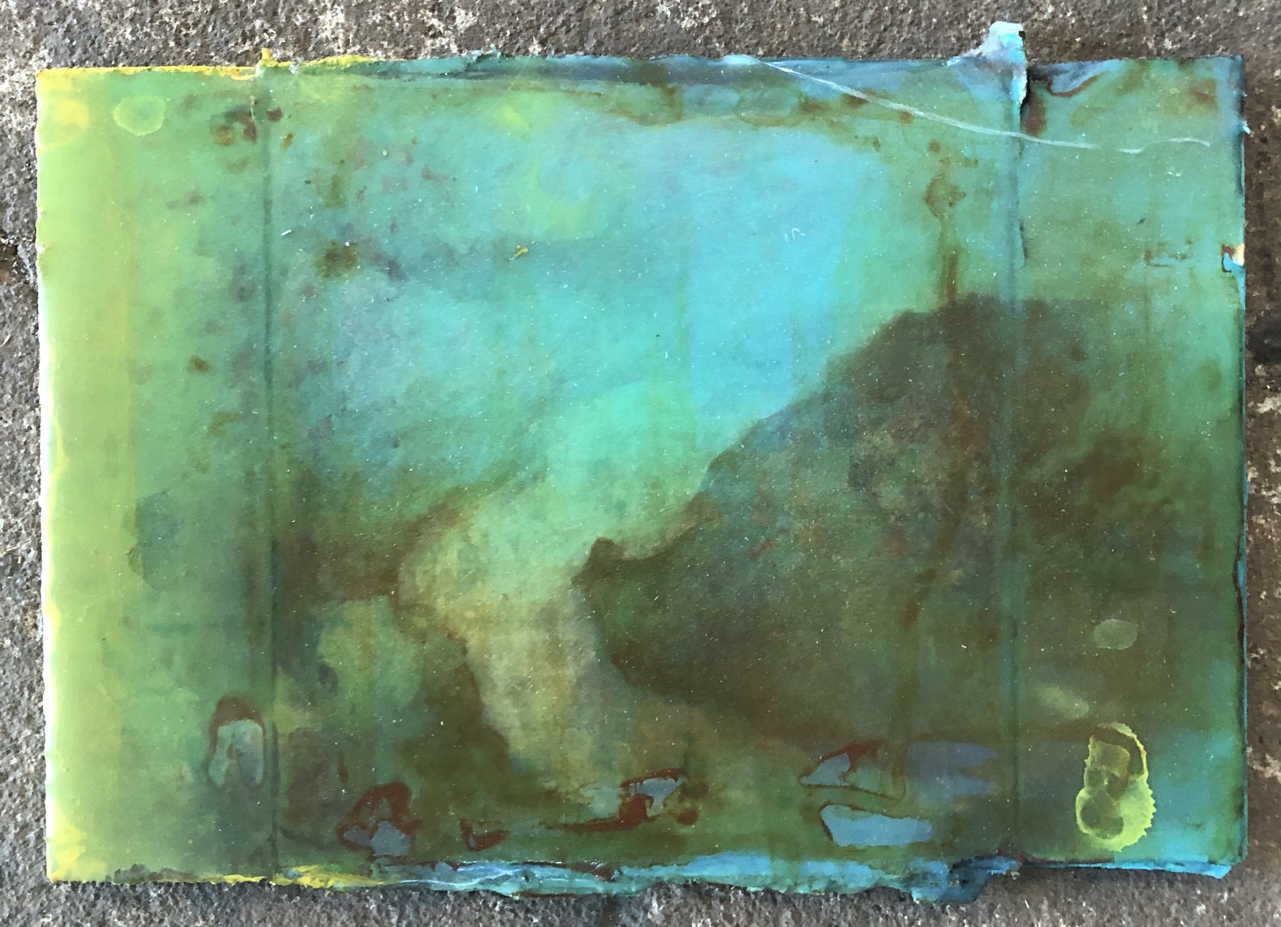 Spraypaint and Acrylic on Cardboard