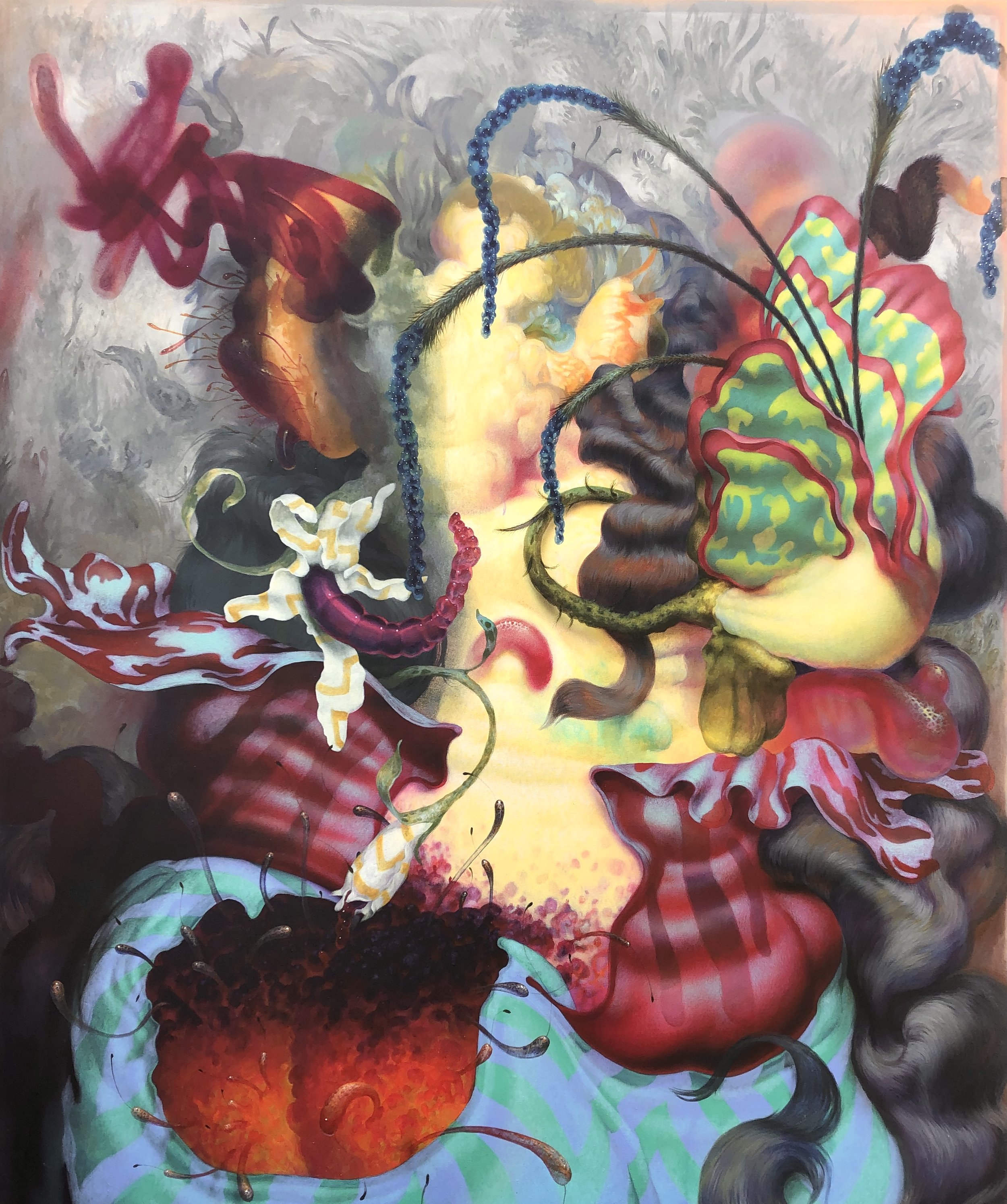 Spray paint and acrylic on Canvas