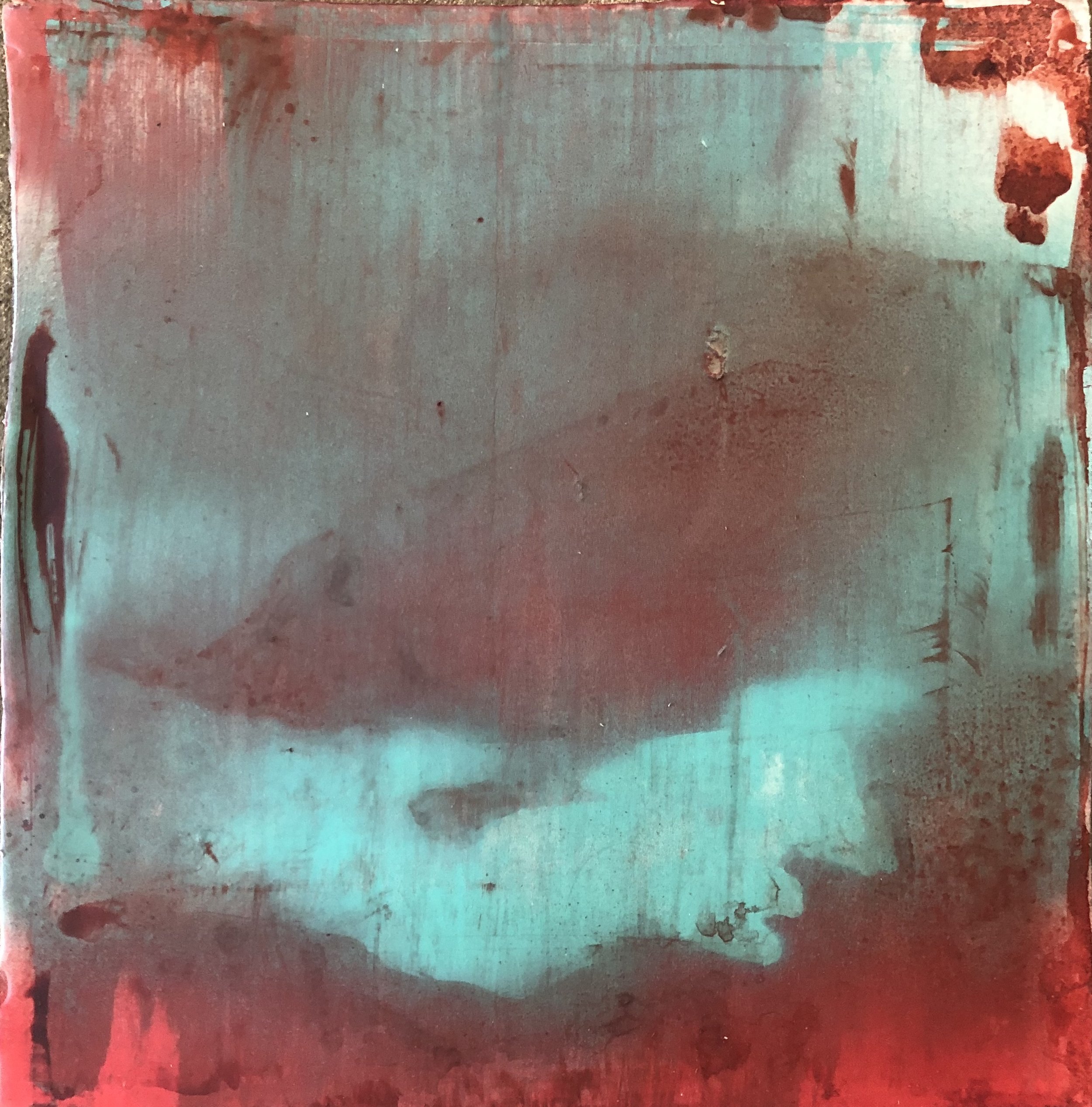 Spraypaint and Acrylic on Cardboard