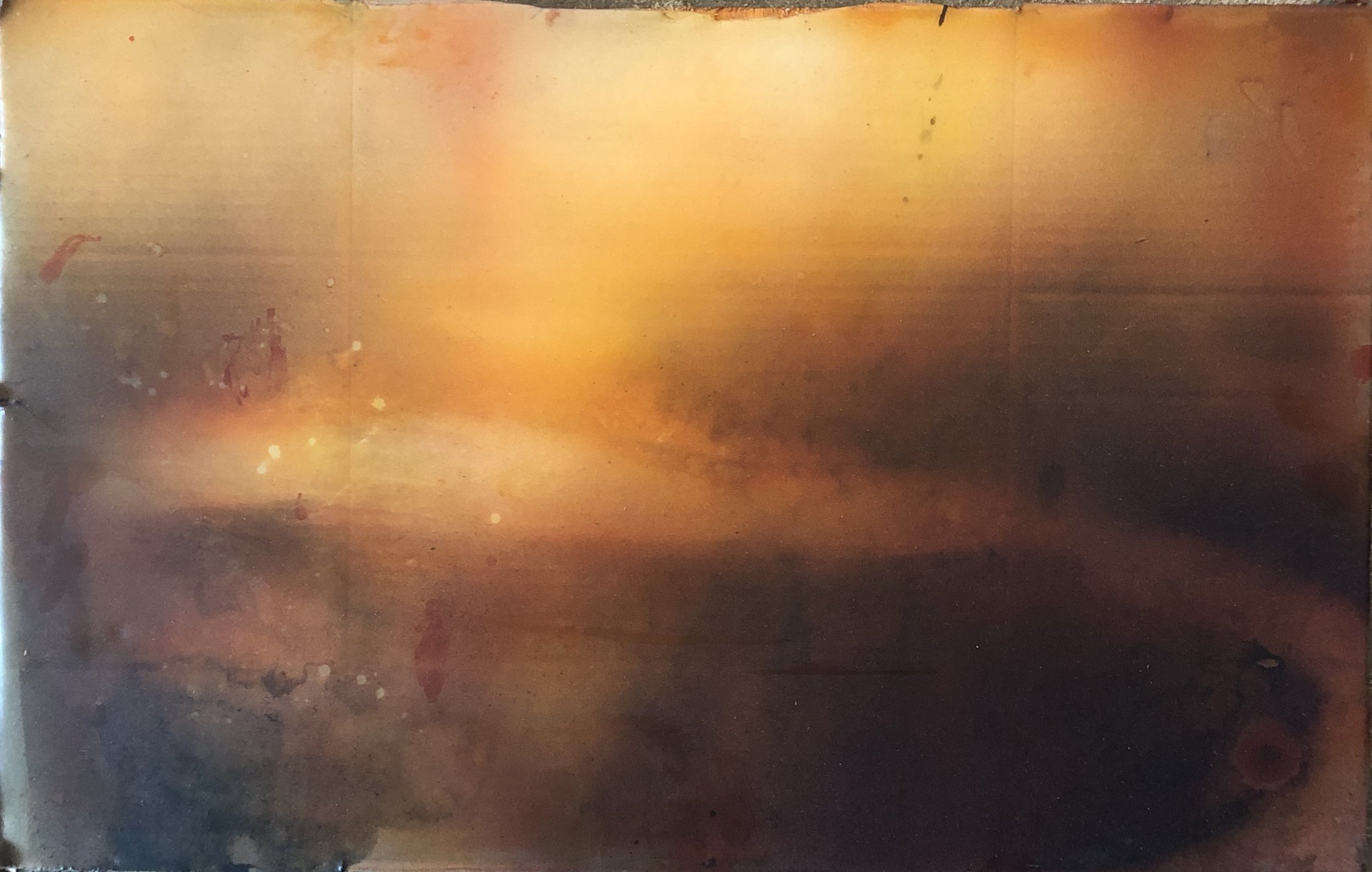 Spraypaint and Acrylic on Cardboard