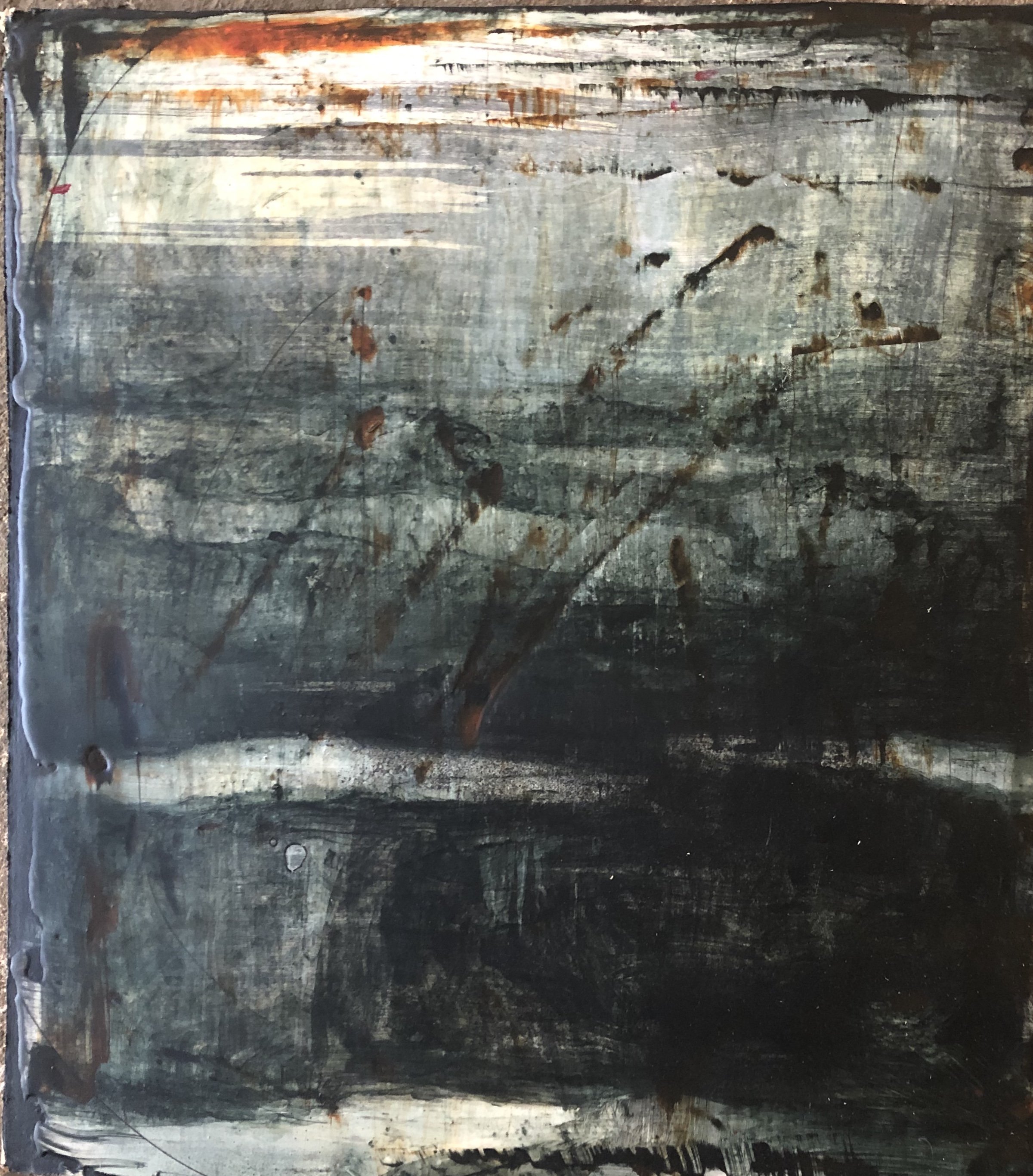 Spraypaint and Acrylic on Cardboard