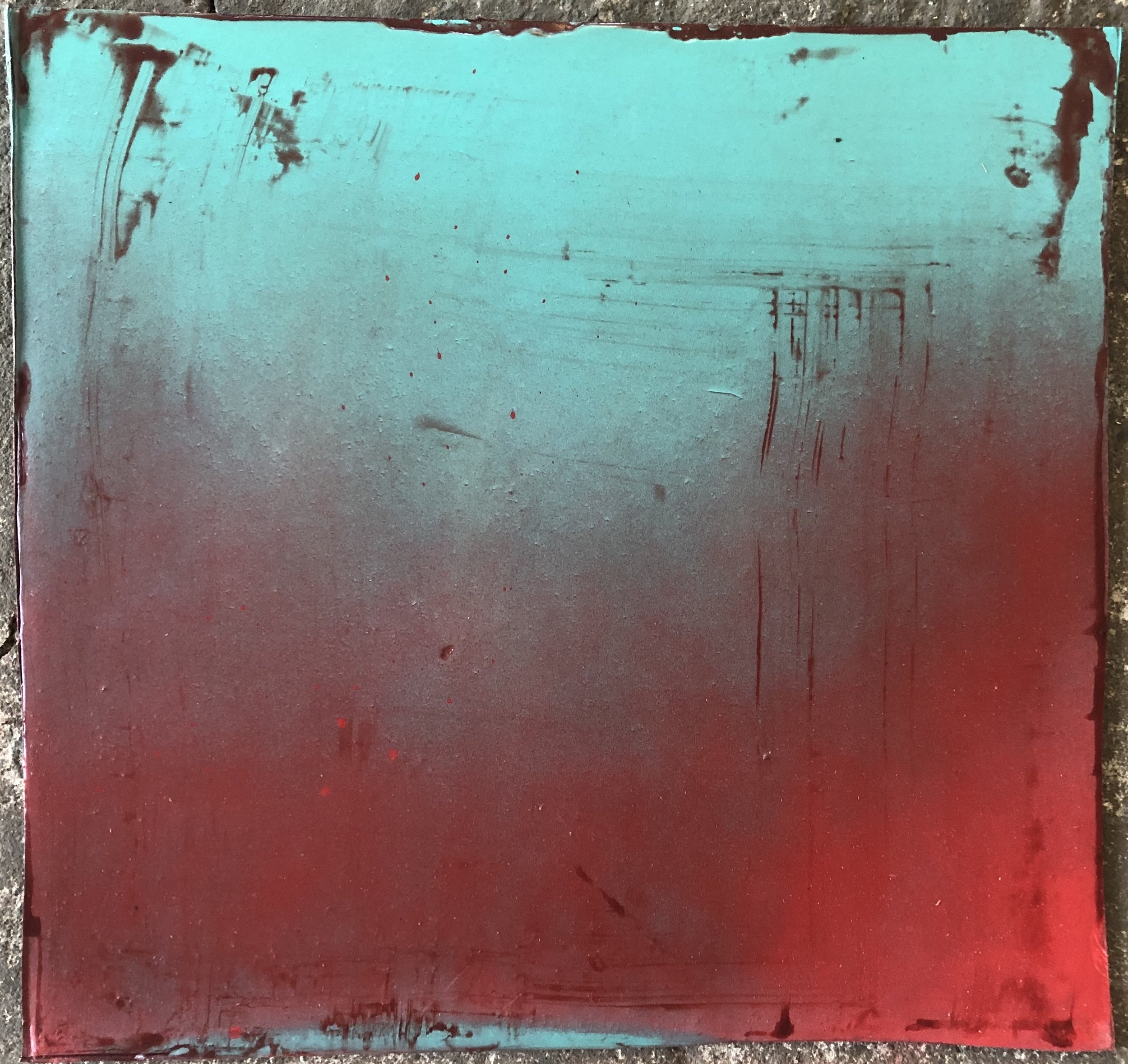Spraypaint and Acrylic on Cardboard