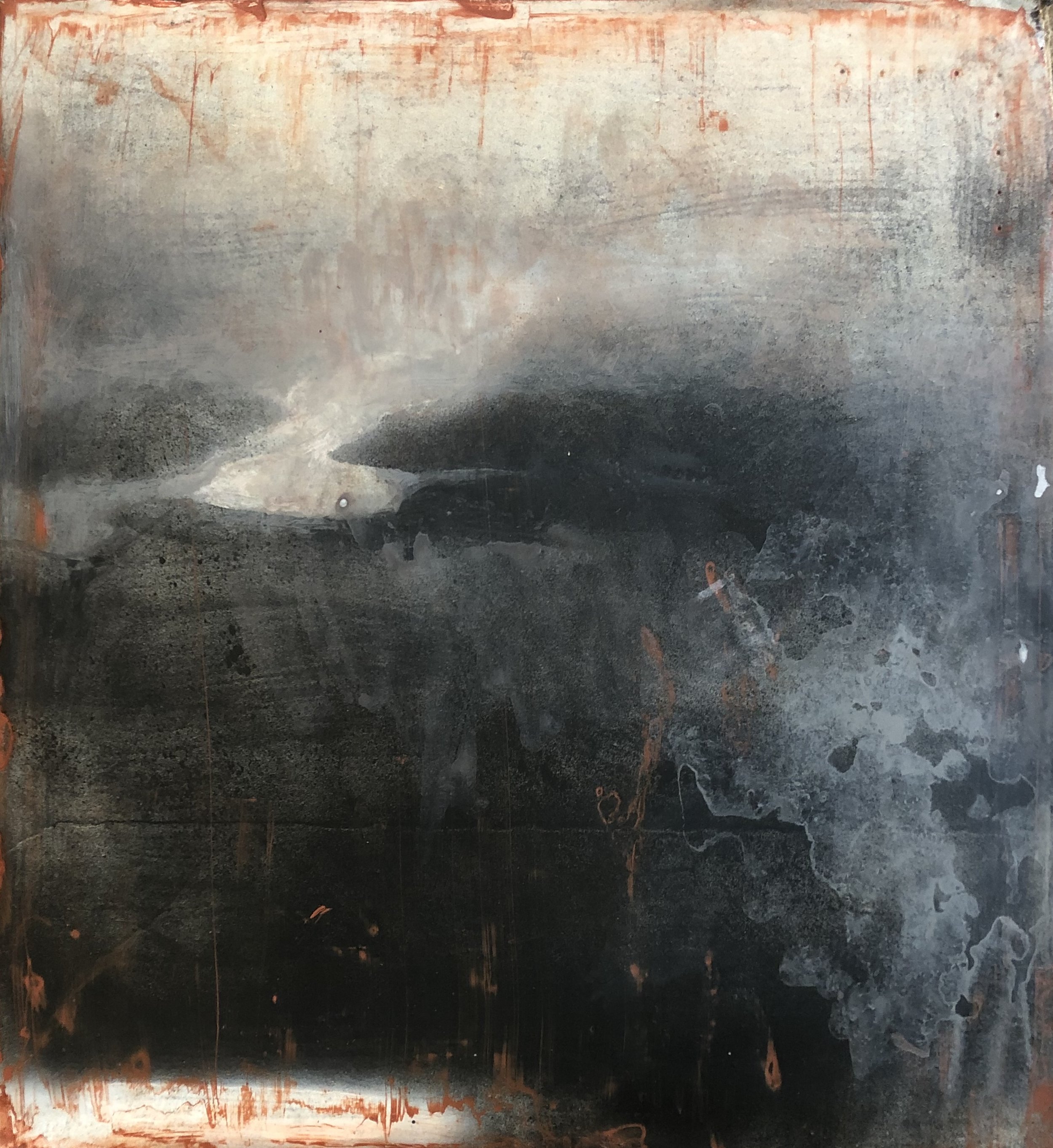 Spraypaint and Acrylic on Cardboard