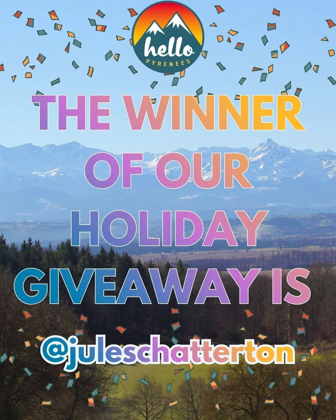 We have a winner! 🎉

A huge thank you to everyone who entered, shared, commented and followed us for the chance to win a 2‑night stay for two in our charming g&icirc;te in the beautiful French Pyrenees. Your support means the world.

Congratulations