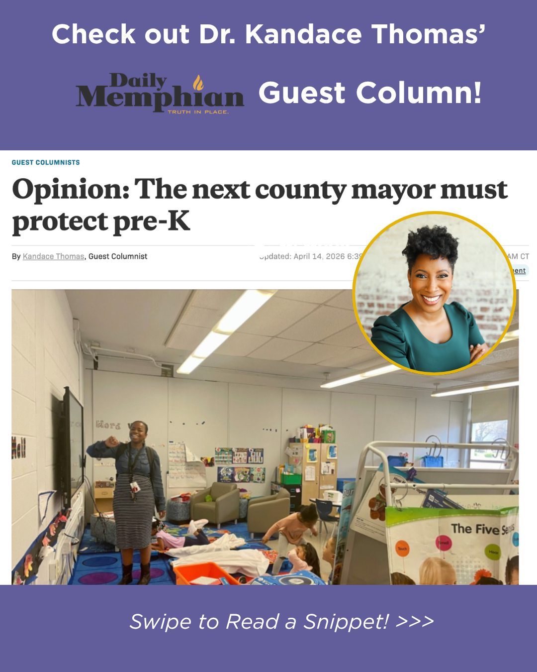 Read Dr. Kandace Thomas’ Guest Column: The Next County Mayor Must Protect Pre-K (Daily Memphian)