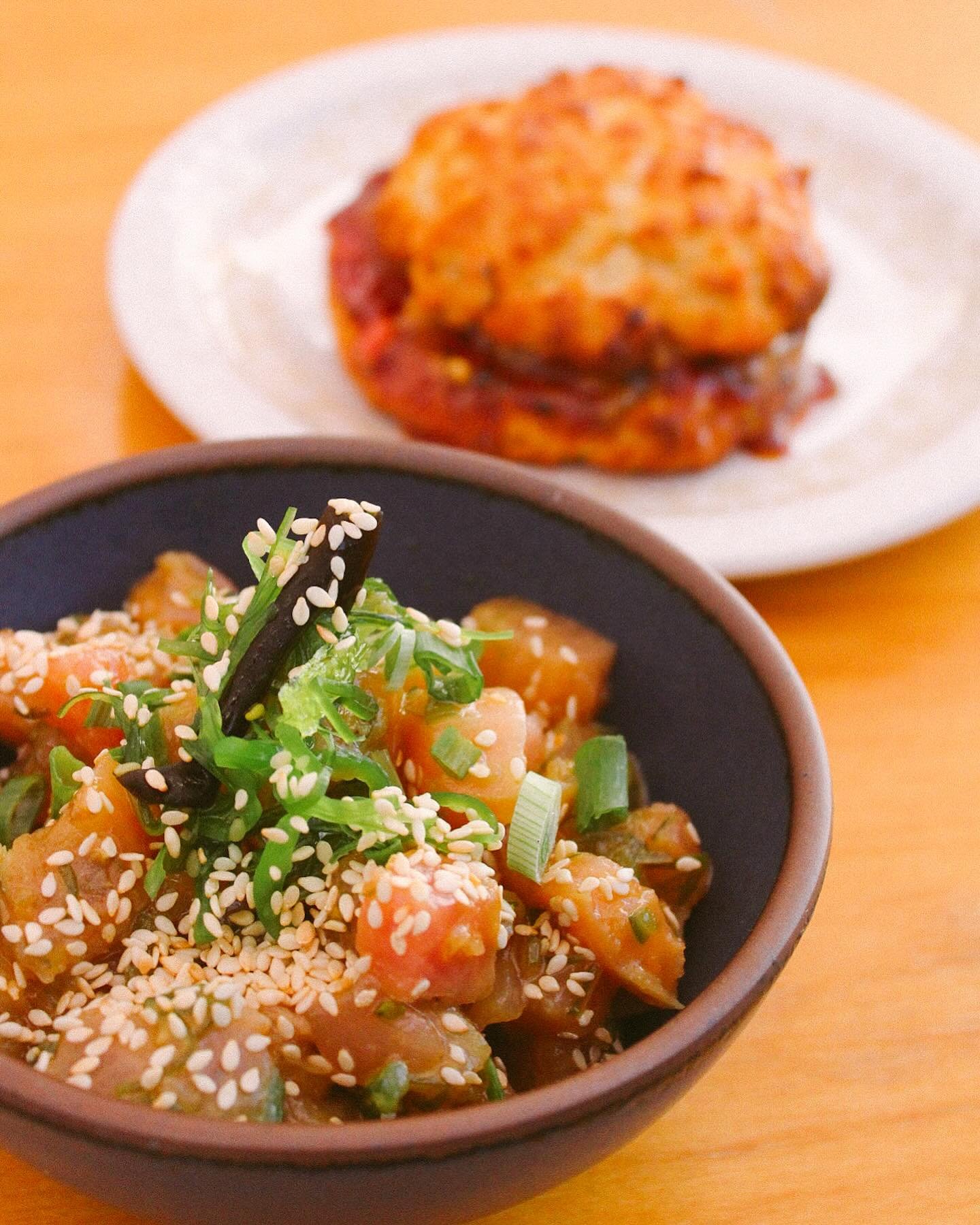 Have you had our beet poke? Treated like ahi poke but made with chioggia beets it will shock you with its similarity. A great lunch or a fun way to fool your friends into great sustainable options! 🫜