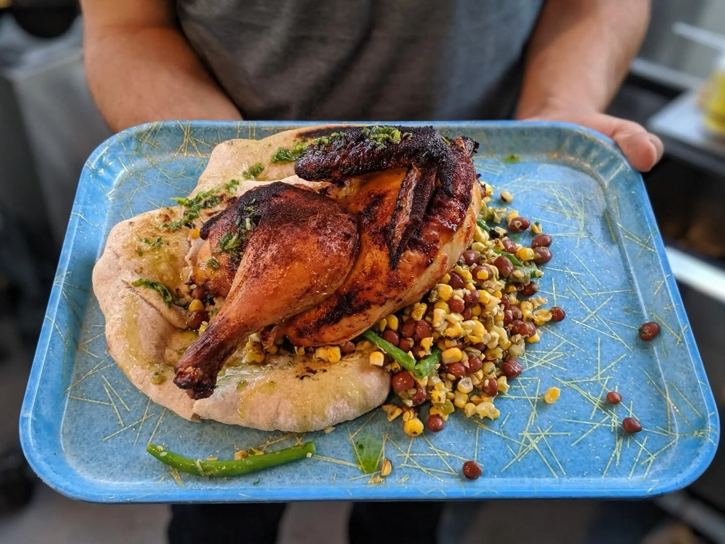 ✨Beginning this week✨

You can now pre-order a half chicken atop fingerling potatoes, cooked and ready to eat. Available Fridays from 3pm&ndash;7pm. Pre-order online, select your pickup time, and add on extras like garden lettuces, Caesar salad, or a