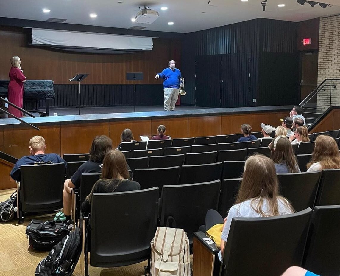 Enjoyed the opportunity to talk about effective practice strategies with some of our music students this morning! #packpractice @astatemusic @astatetrombones