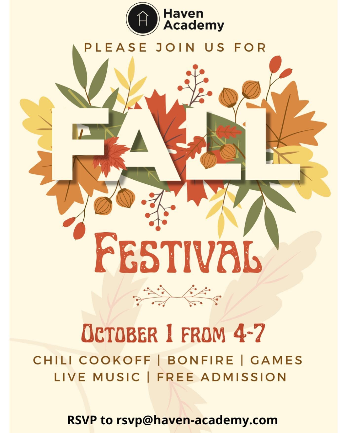 Please join us for our Fall Festival on October 1 from 4-7 🎃 EVERYONE is welcome!🤍 

We will have live music featuring @anthonymichaelmusic, inflatable obstacle course, bonfire with s&rsquo;mores, football on TV&rsquo;s, face painting, lawn games, 