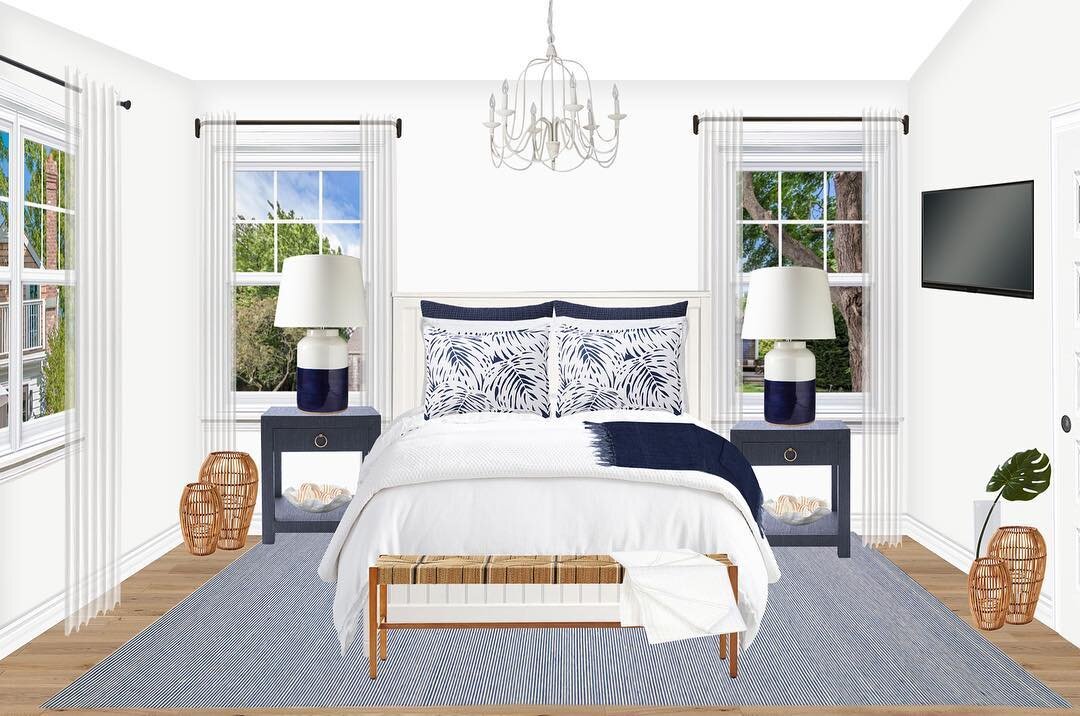 No Monday Blues in this Hamptons bedroom ⚓️