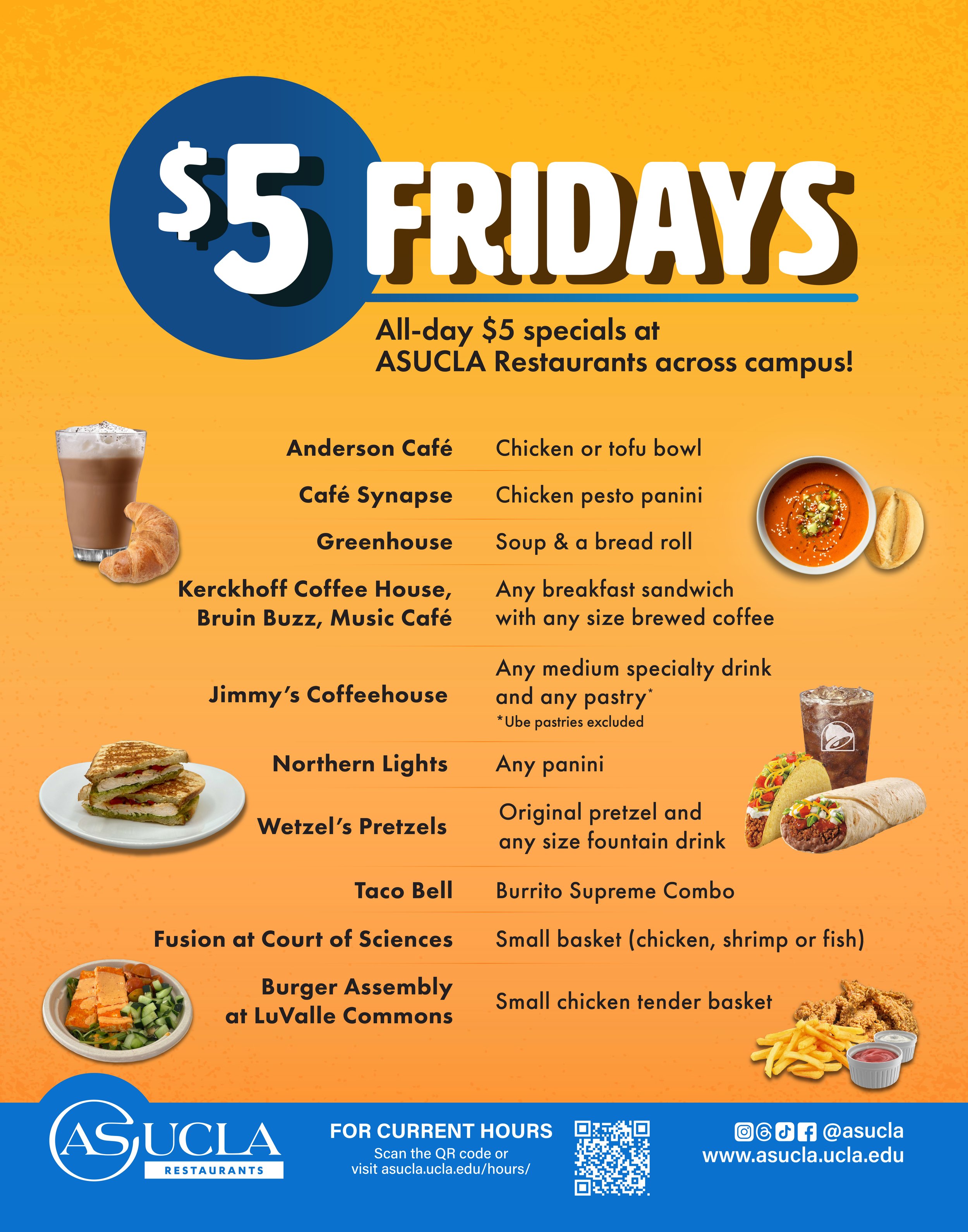 $5 Fridays offers meal deals at ASUCLA Restaurants once again — ASUCLA
