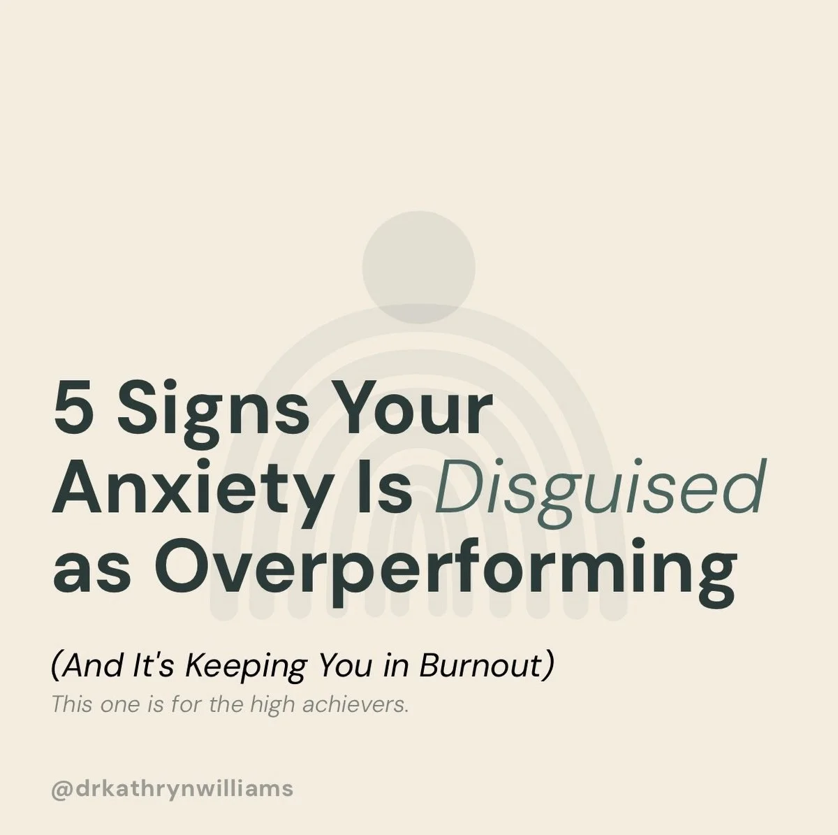 Your anxiety didn&rsquo;t show up as panic. It showed up as productivity.

Overfunctioning is anxiety in disguise. It&rsquo;s a stress response that keeps you striving, achieving, and doing, but never actually arriving at the feeling of enough.
The d