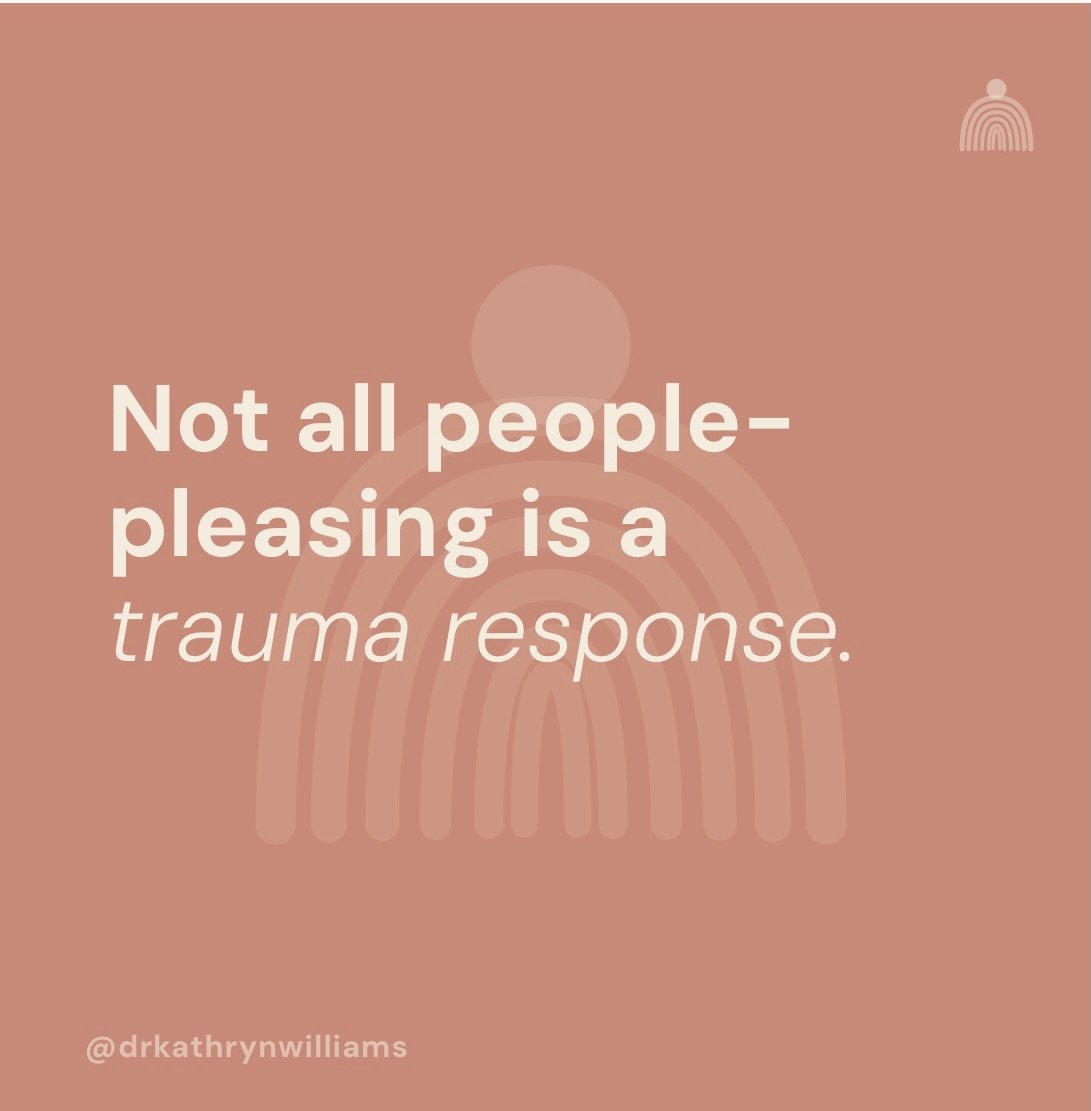 People-pleasing isn&rsquo;t always a trauma response. 

Sometimes it means something feels off in the room.

The urge to shrink, over-explain, keep the peace, make sure everyone else is okay &mdash; sometimes that&rsquo;s your nervous system doing it