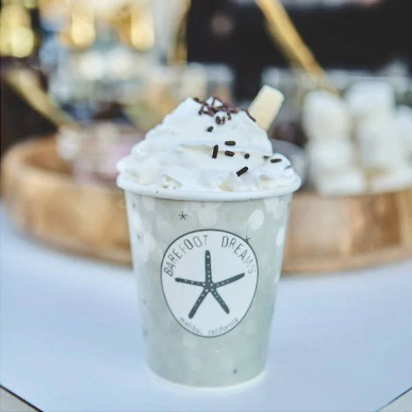 Custom branded hot chocolate cup for Barefoot