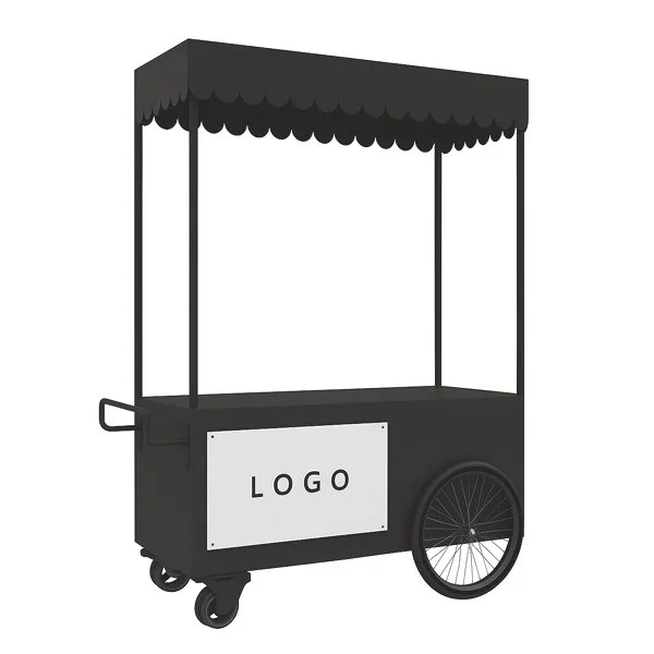 Premium hot chocolate cart with holiday styling