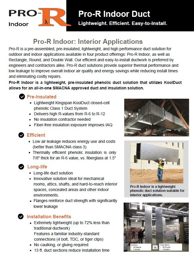 Pro-R Duct Product Literature | Spec Sheets, Quote Submittal Forms for ...