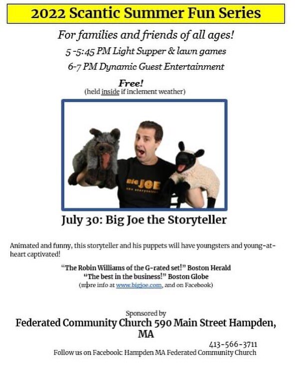 Looking for something to do tonight with the kiddos? Head over to Hampden Federated Church for their Scantic Summer Fun Series! 🎶

You can also head up to our favorite place ❤️ @fern_valley_farms for live music and @fieldcrestbrewing ! Today and tom