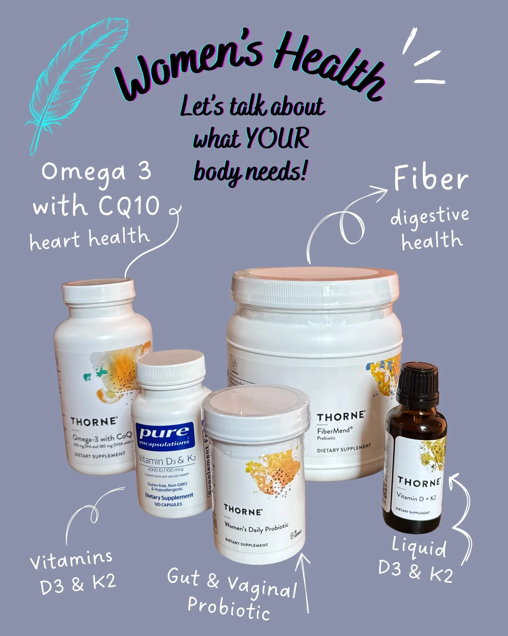 People often ask, "What supplements should I be taking as a woman approaching menopause?" Here's our basic "starter pack" supplements that are usually helpful for all women. However, each body is different, so let's find out what'