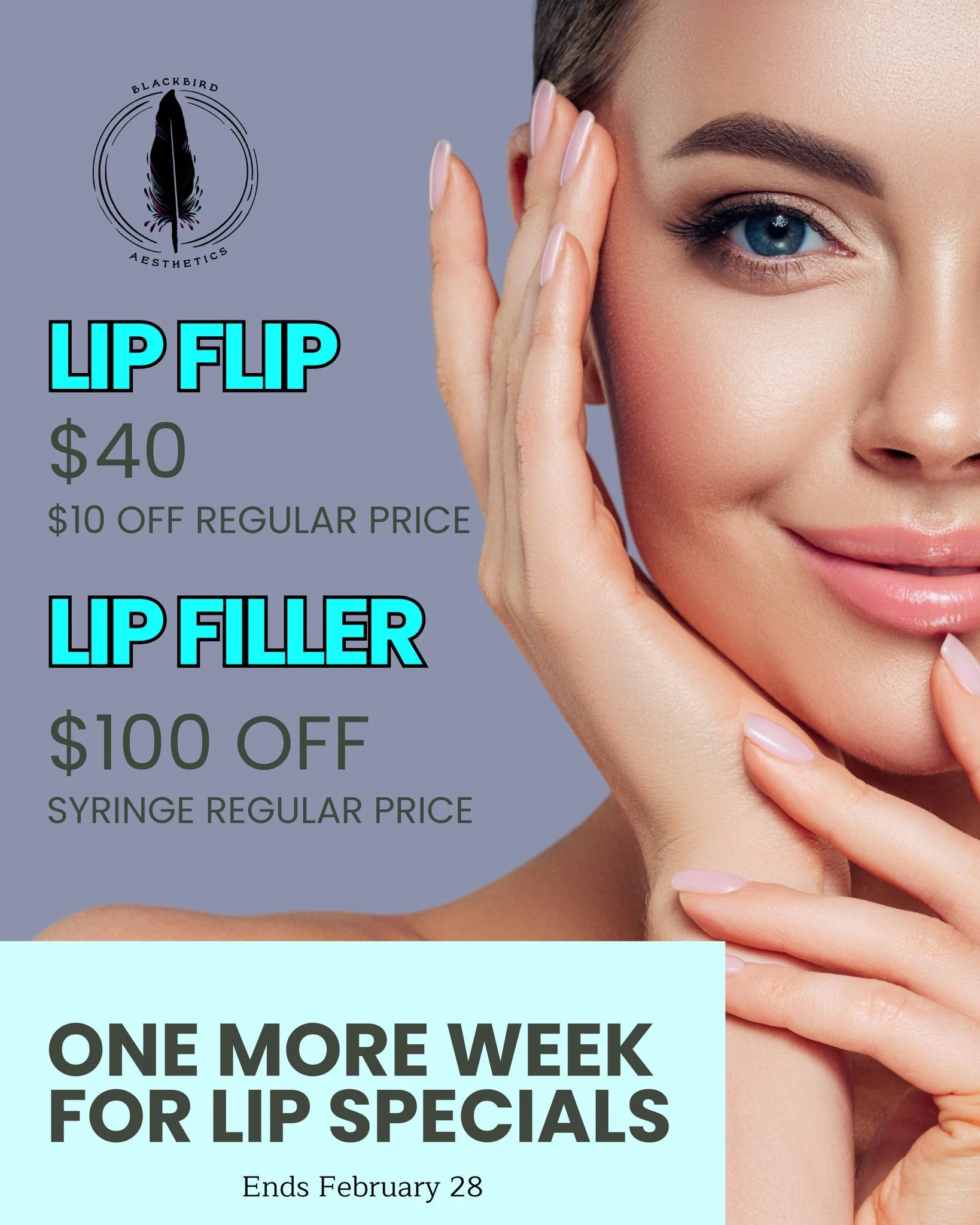 Book your appontment this week to take advantage of our February lip specials. It often takes more than one appointment to use an entire filler syringe, but the initial appointment needs to happen in the month of February to be able to use this speci
