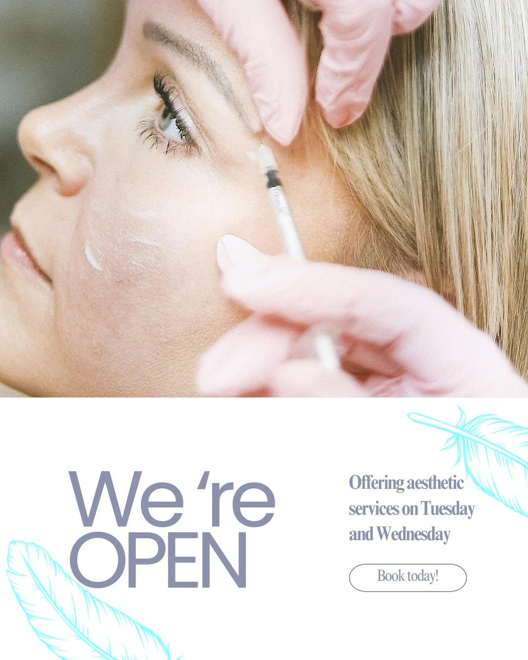 Who needs a "me day"? 💆 We are open next Tuesday and Wednesday (3/10 and 3/11) for aesthetic services. Book an appointment on our website or comment BOOK and we'll DM you a link.