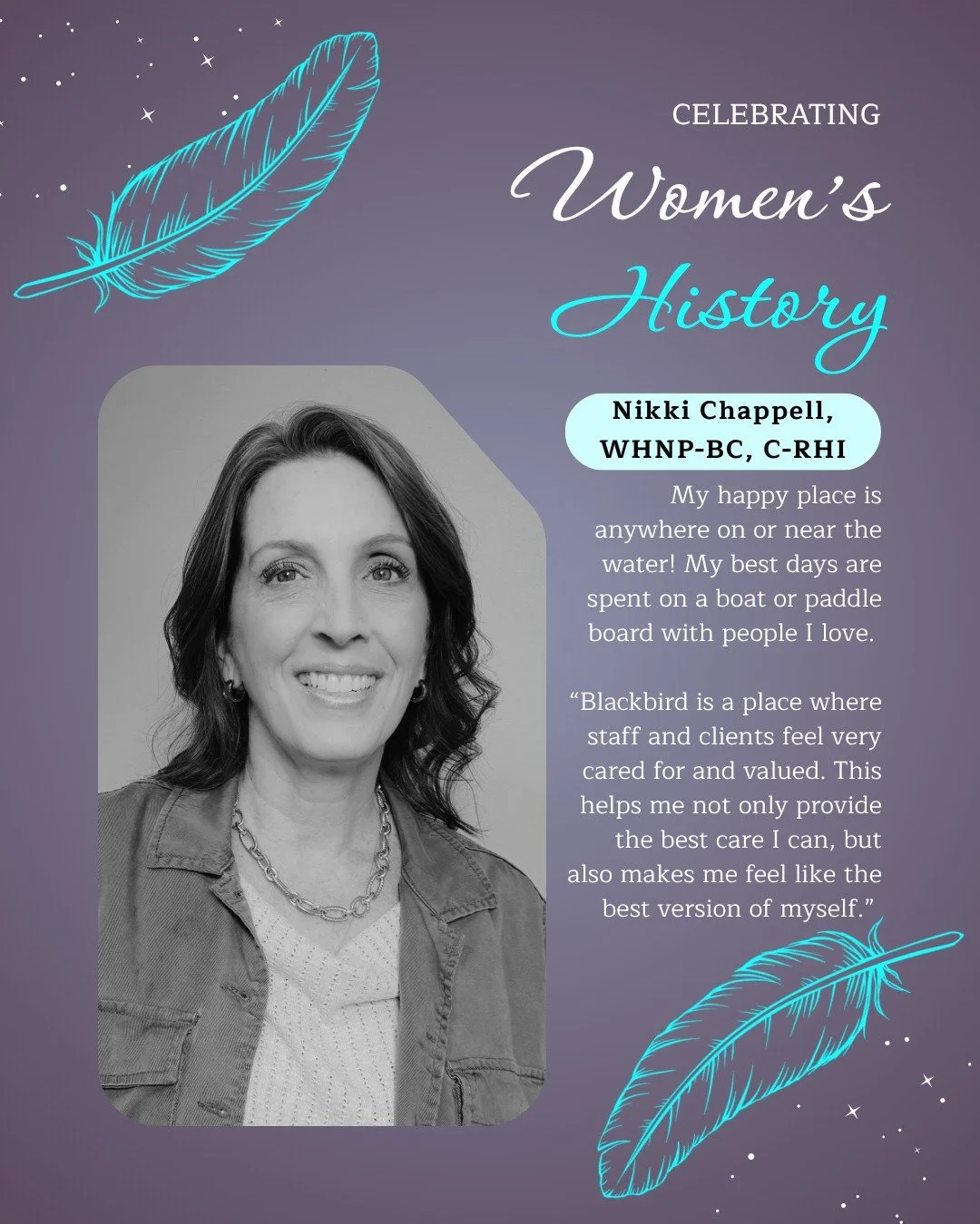 It's still Women's History Month so we are still celebrating!&hearts;️ 👏 A round of applause for Nikki, a women's health nurse practitioner and a valuable member of our team. We're proud to have her here all year 'round, cheers to Nikki and all of t
