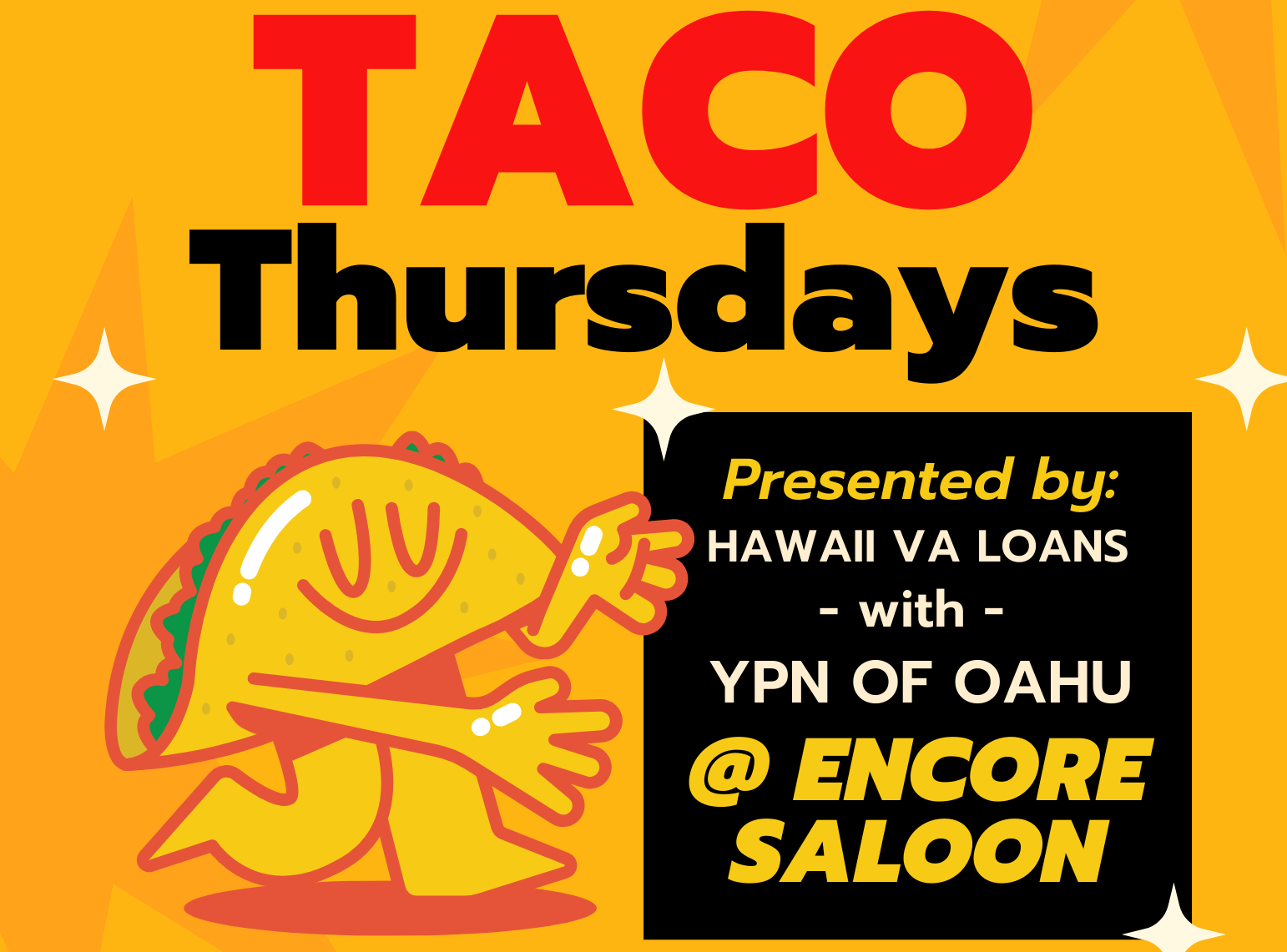 Taco Thursdays - YPN Sponsor Mixer with Hawaii VA Loans