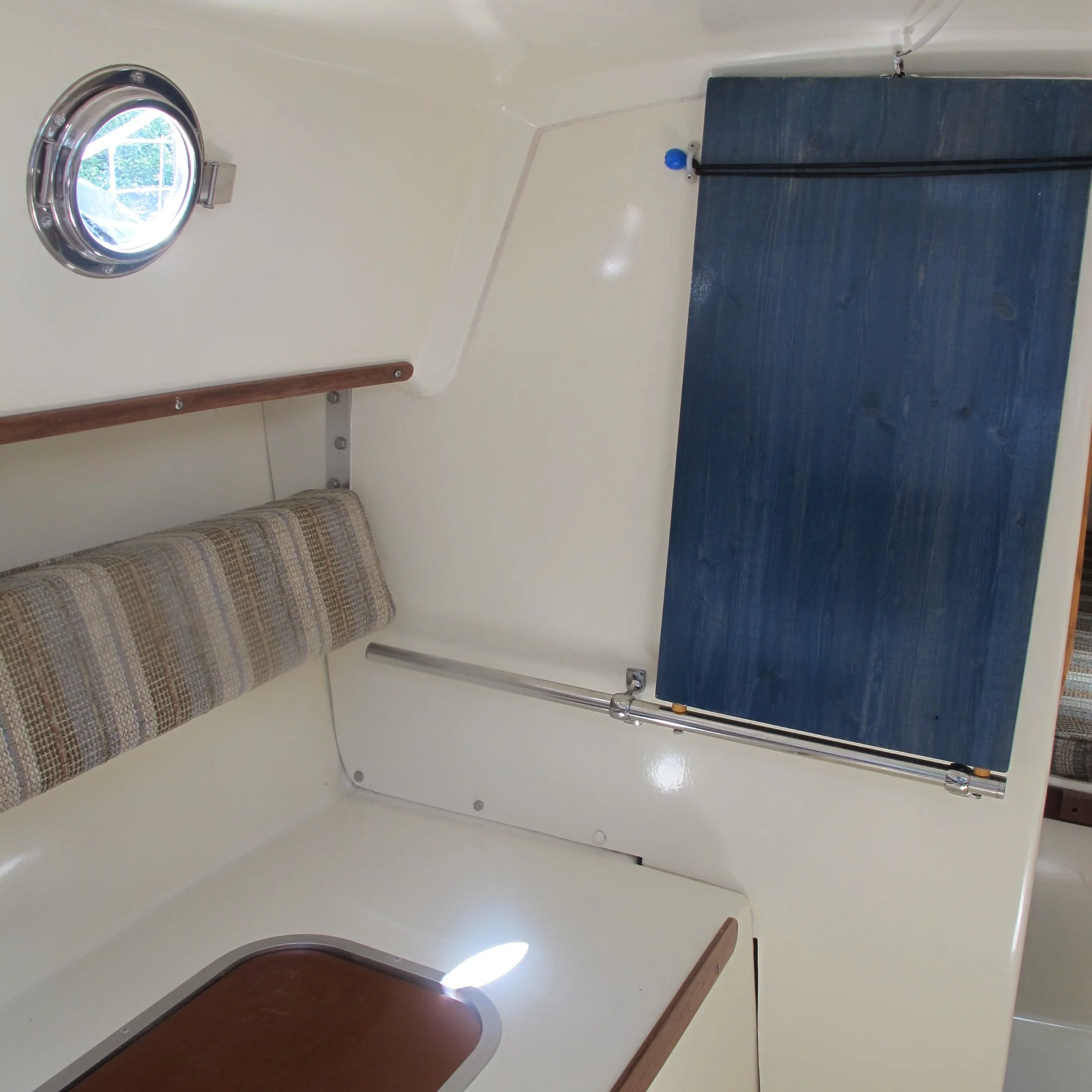 Port quarter storage & table.JPG