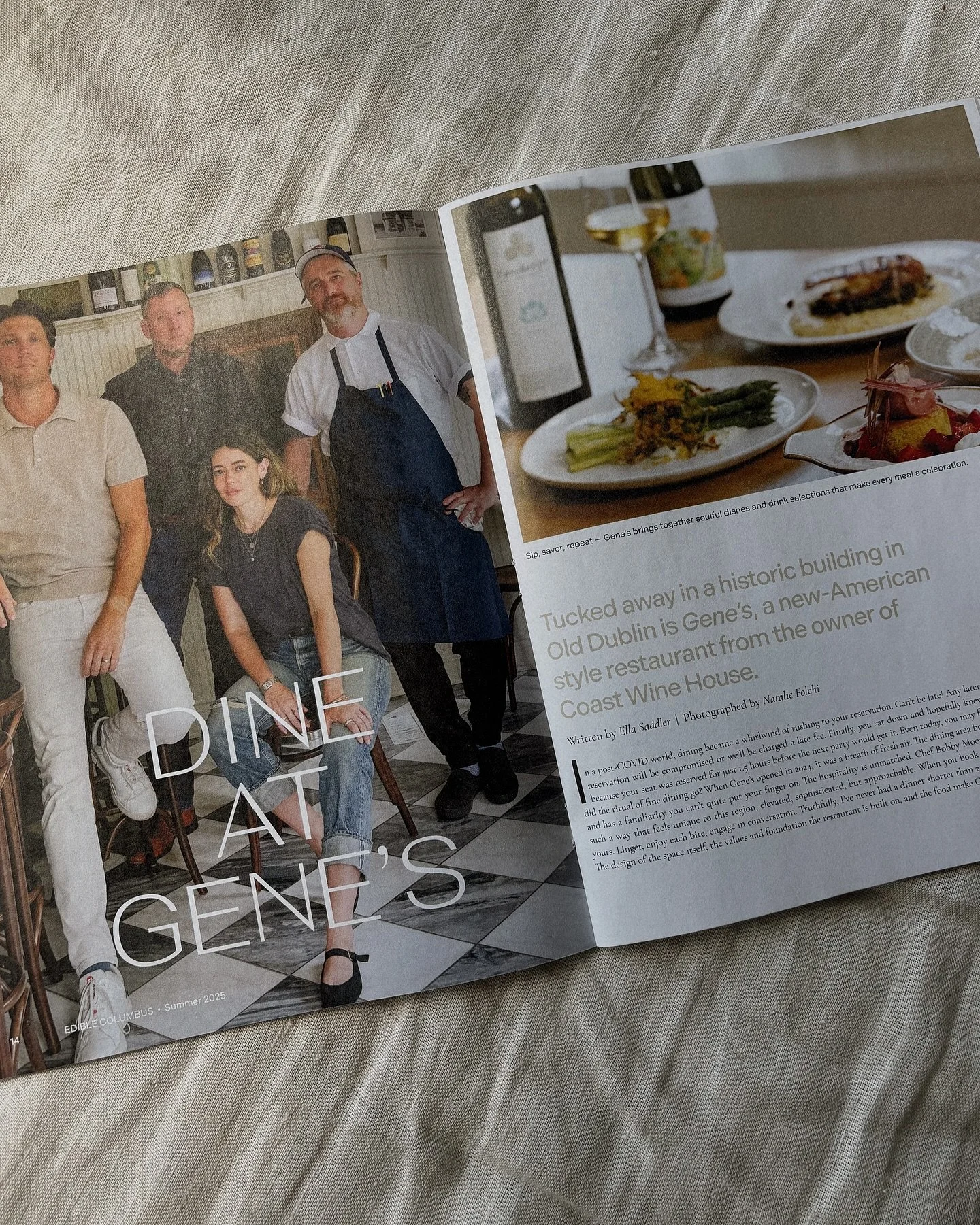 3 spreads designed for the lovely @dineatgenes feature article in @ediblecolumbus Summer Issue. With @natalie.folchi&rsquo;s imagery so eye-catching and @ellasaddler_&rsquo;s words so captivating, the layouts needed to reflect the dynamic nature of t